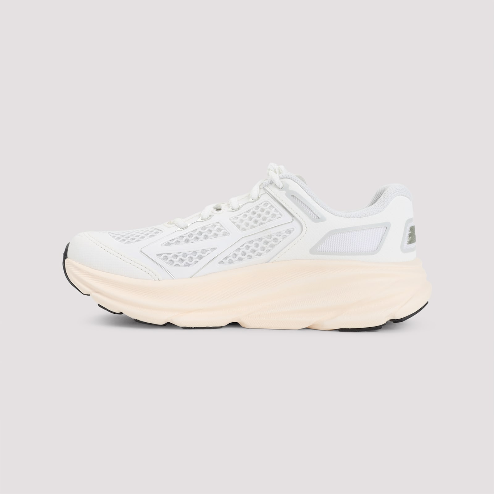 Hoka Lightweight Breathable Sneakers With Cushioned Sole In White