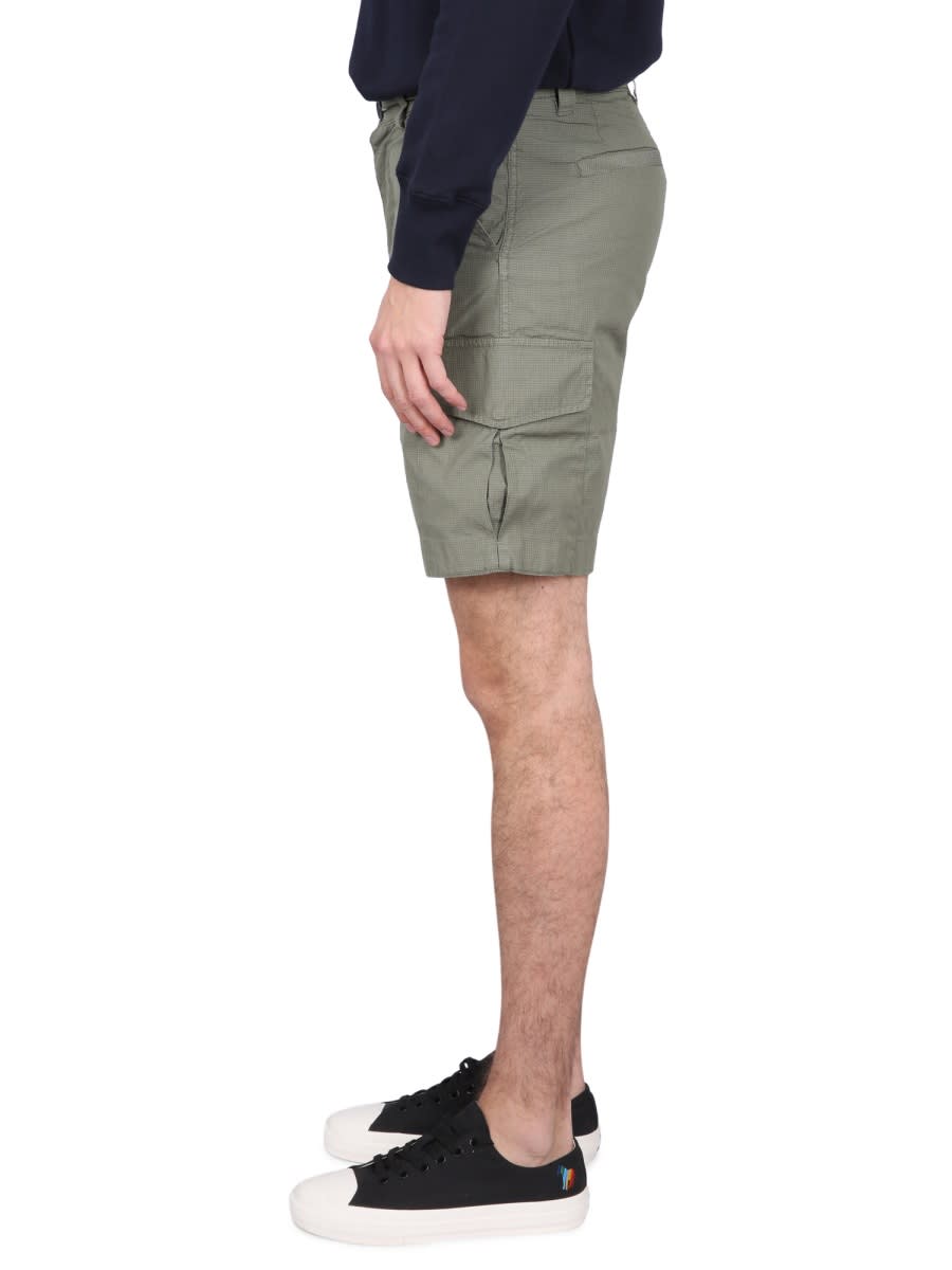 Ps By Paul Smith Ps Paul Smith Bermuda Cargo In Military Green