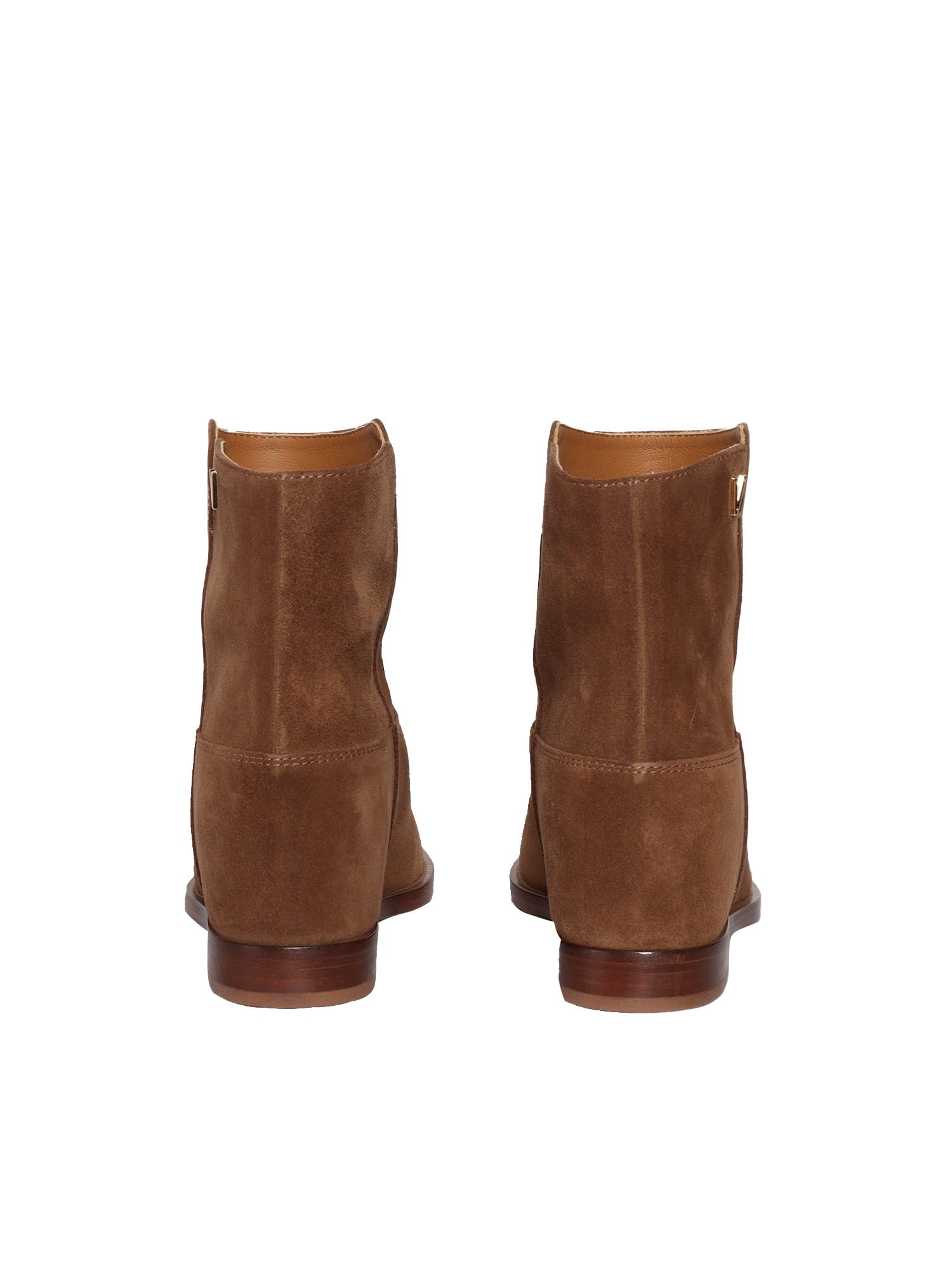 Via Roma 15 V Logo Boots In Brown