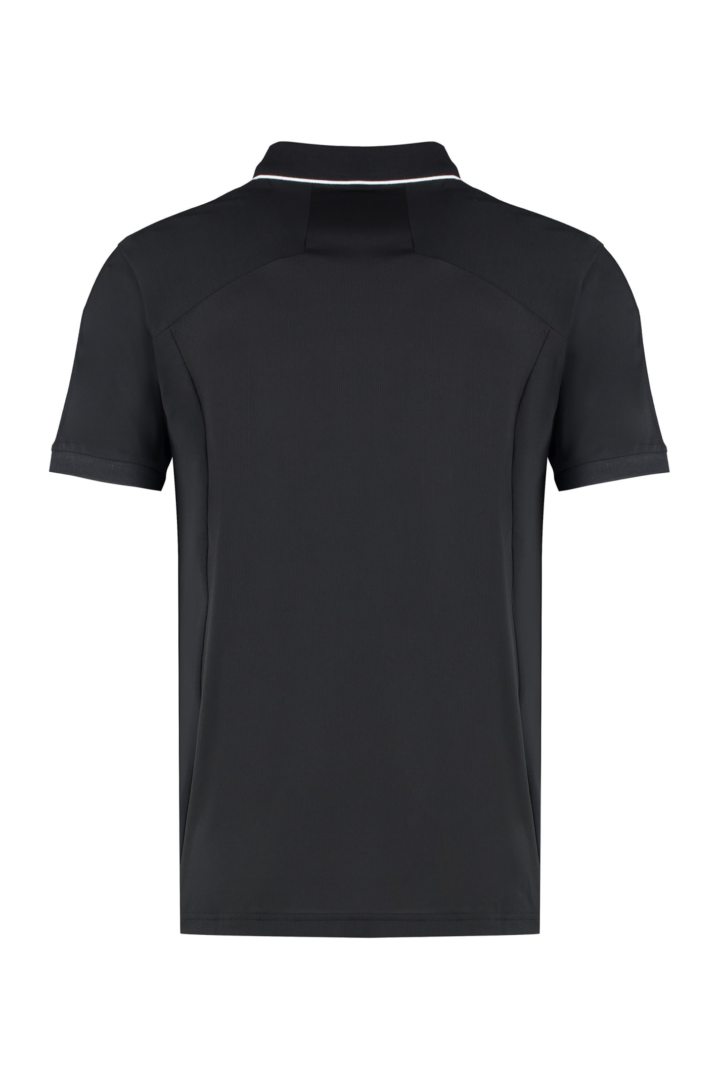 Shop Hugo Boss Stretch Cotton Short Sleeve Polo Shirt In Black