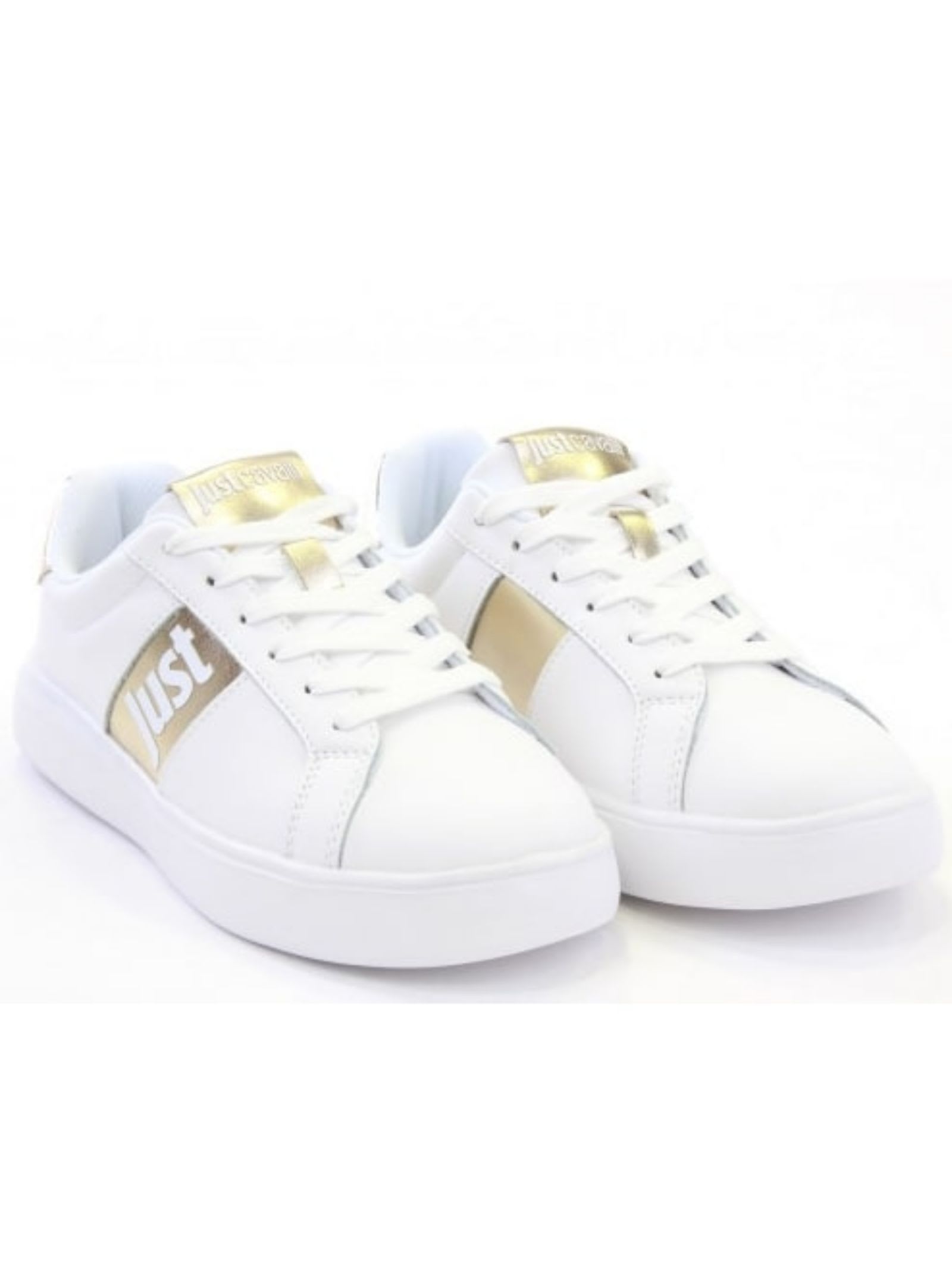 Roberto Cavalli Just Cavalli Shoes In White/gold