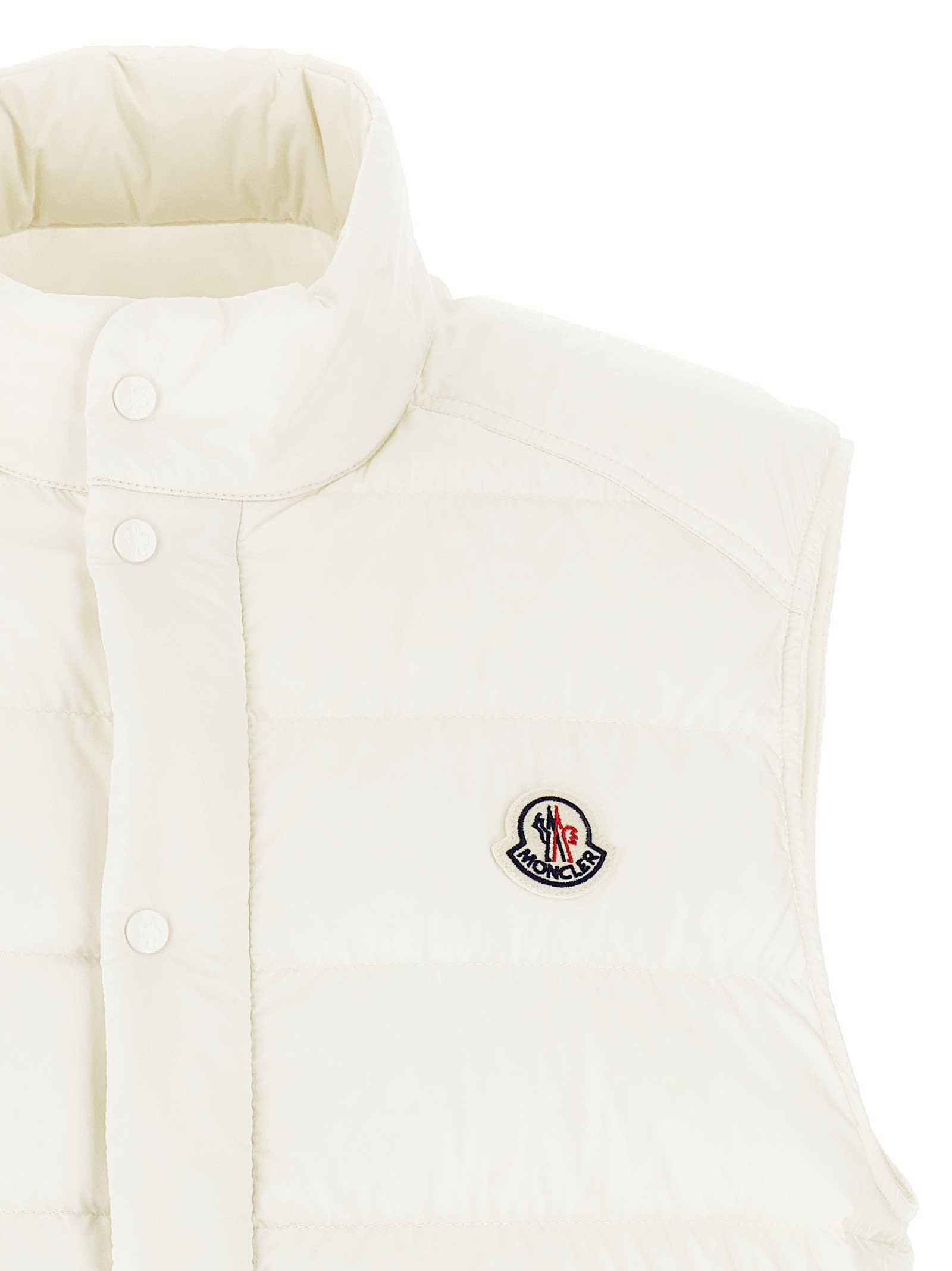 Moncler Down Ouse Gilet In Neutral
