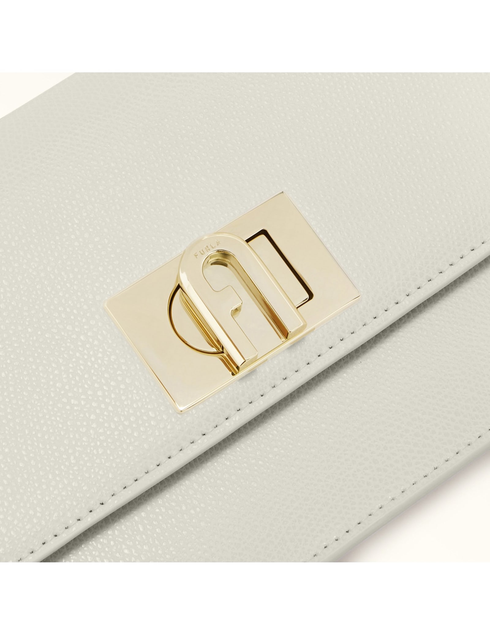 Furla 1927 Mini Leather Crossbody Bag Cream Color