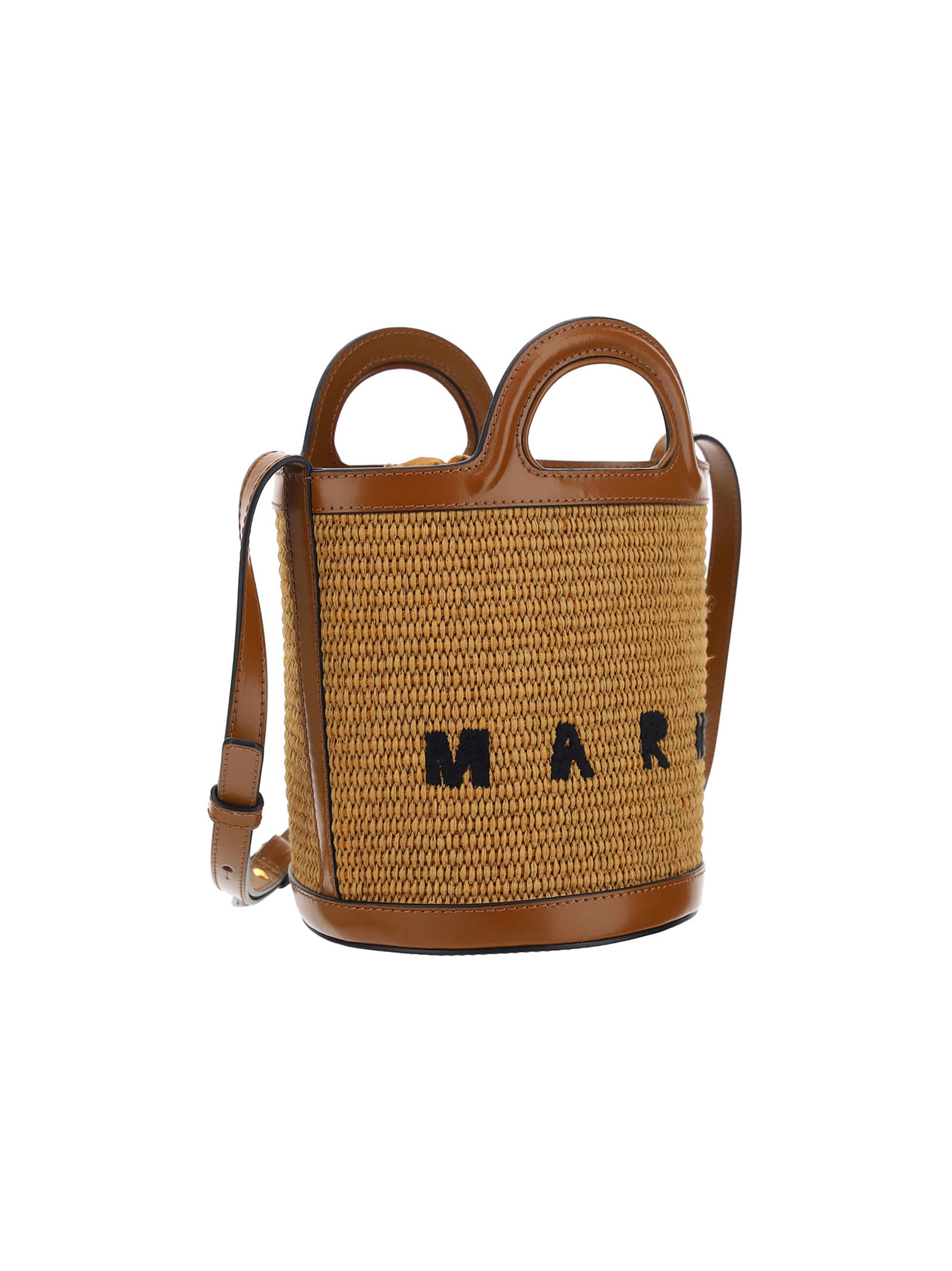 Shop Marni Tropicalia Bucket Bag In Neutro