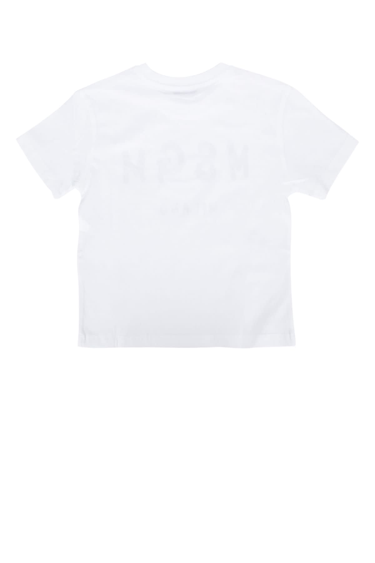 Msgm Kids' T-shirt In Biancowhite