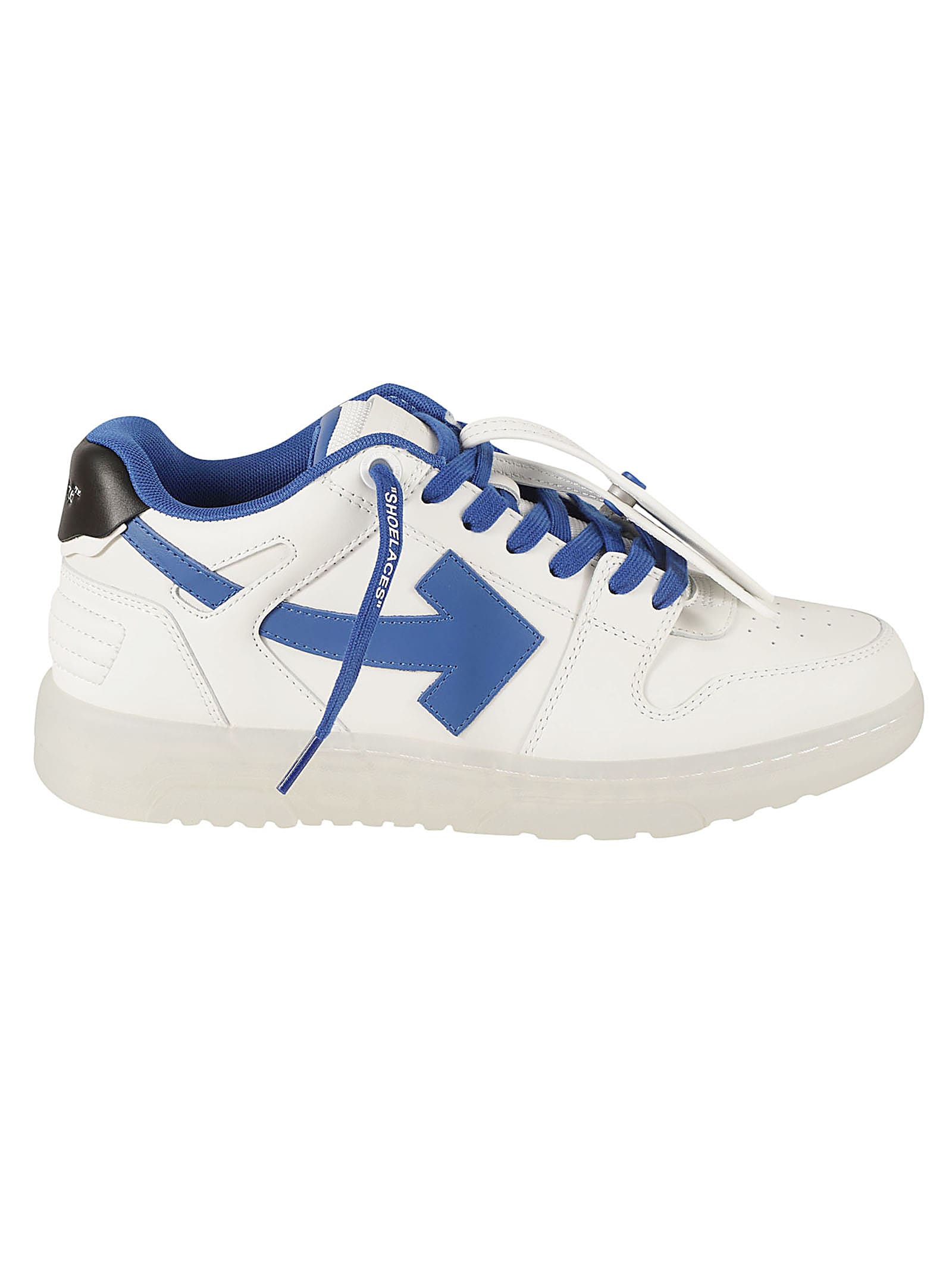 Off-white Out Of Office Sneakers In Transparent White/navy Blue