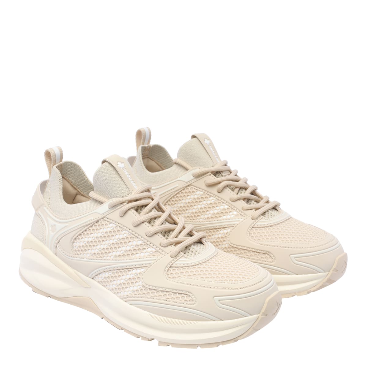 Shop Dsquared2 Dash Sneakers In Beige