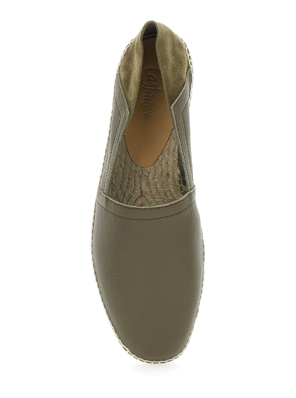 Castaã±er 'polo' Green Espadrillas With Braided Raphia Sole In Green