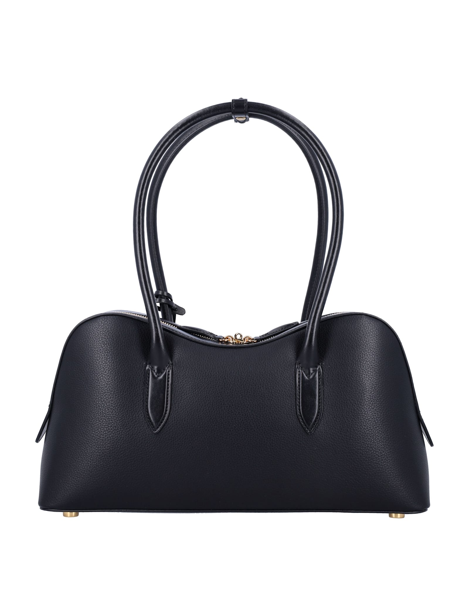 Stella Mccartney Structured Shape Shoulder Bag With Gold-tone Hardware In Black