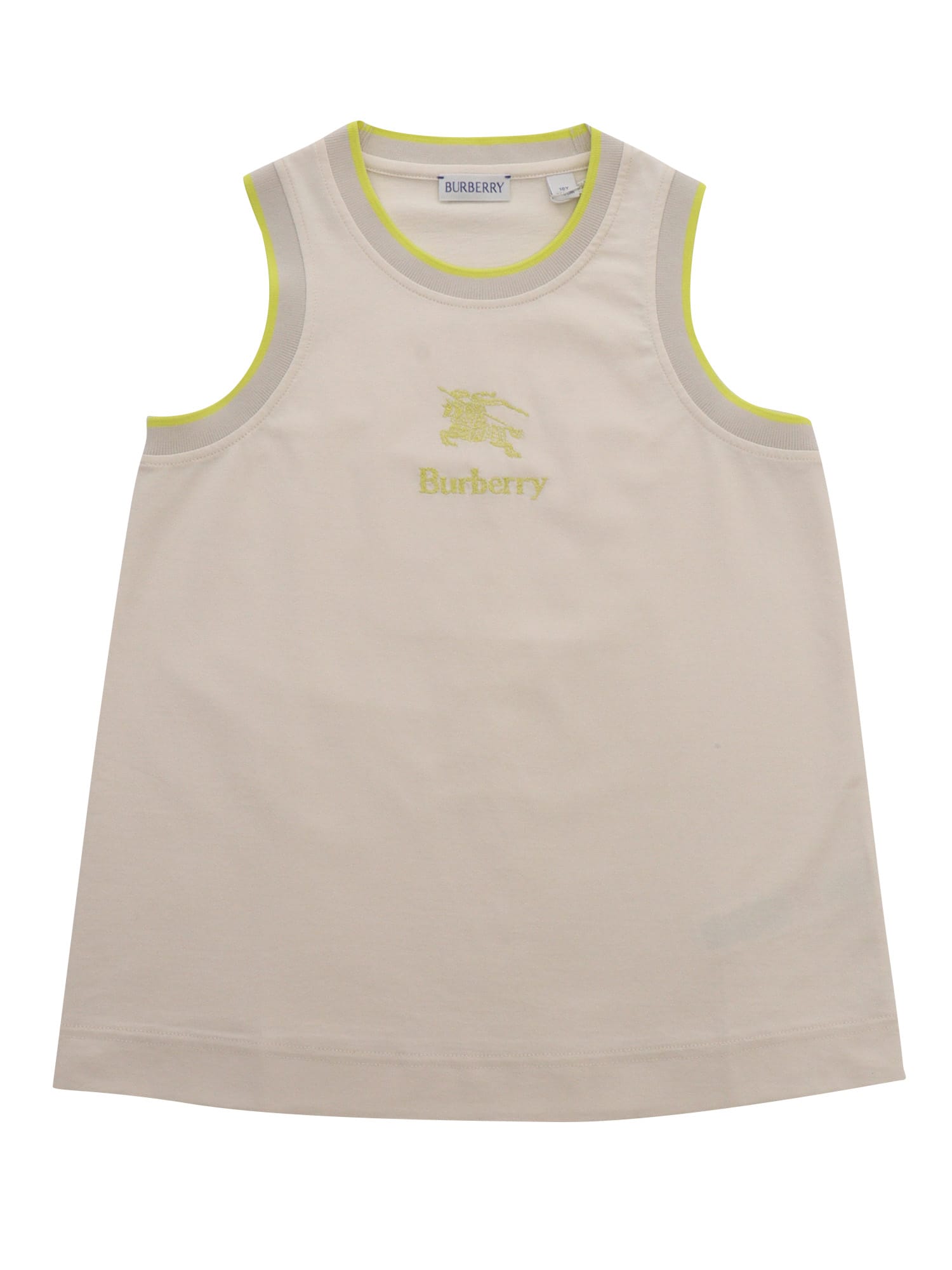 Burberry Kids' Tank Top With Logo In White