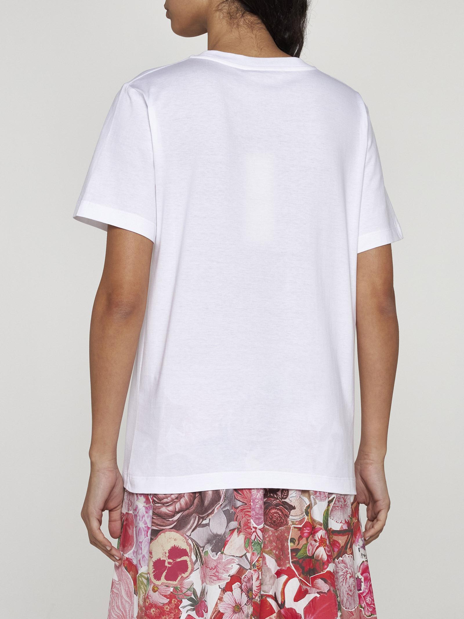 Shop Marni Print Cotton T-shirt In White