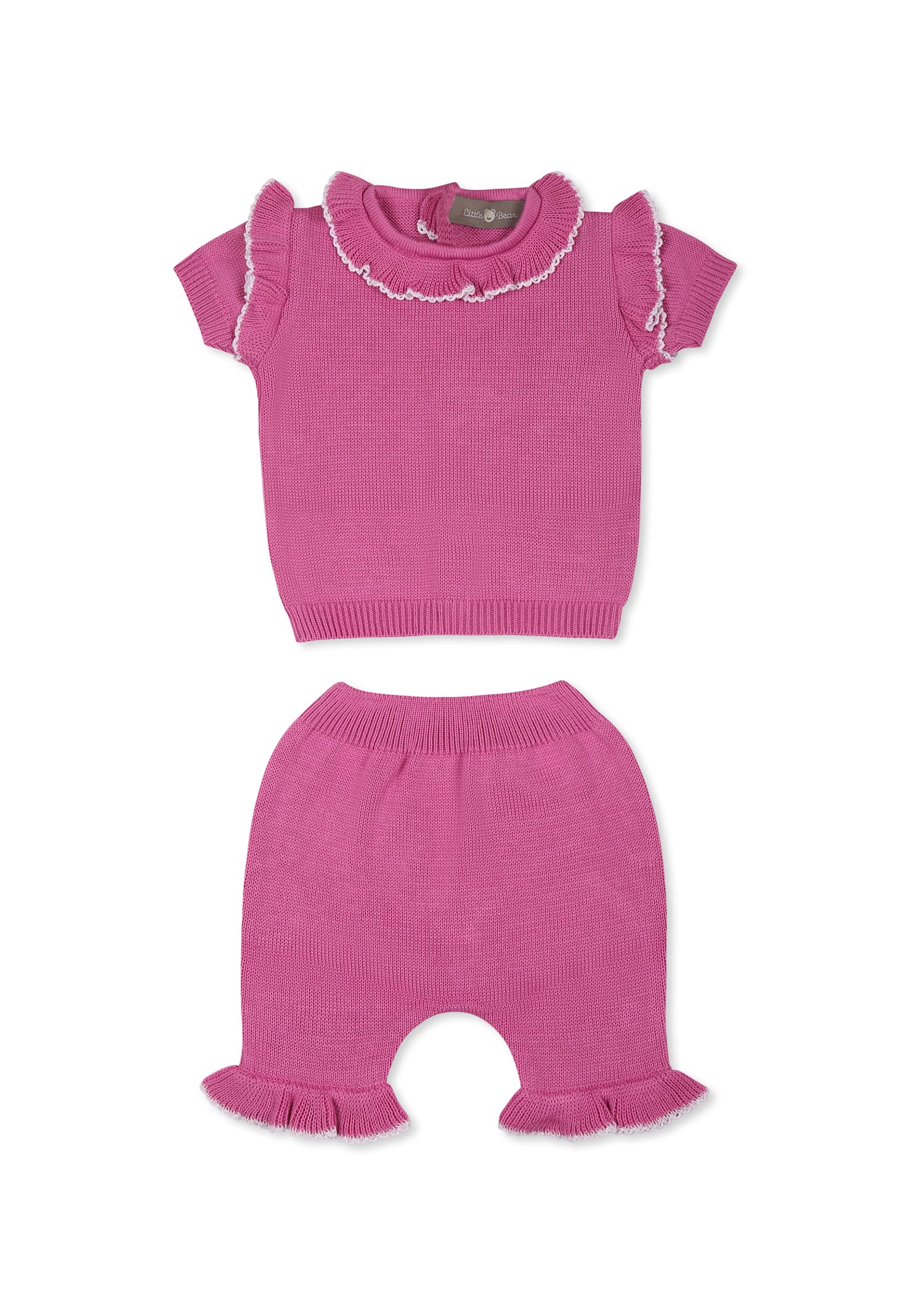 Little Bear Fuchsia Birth Set For Baby Girl In Pink