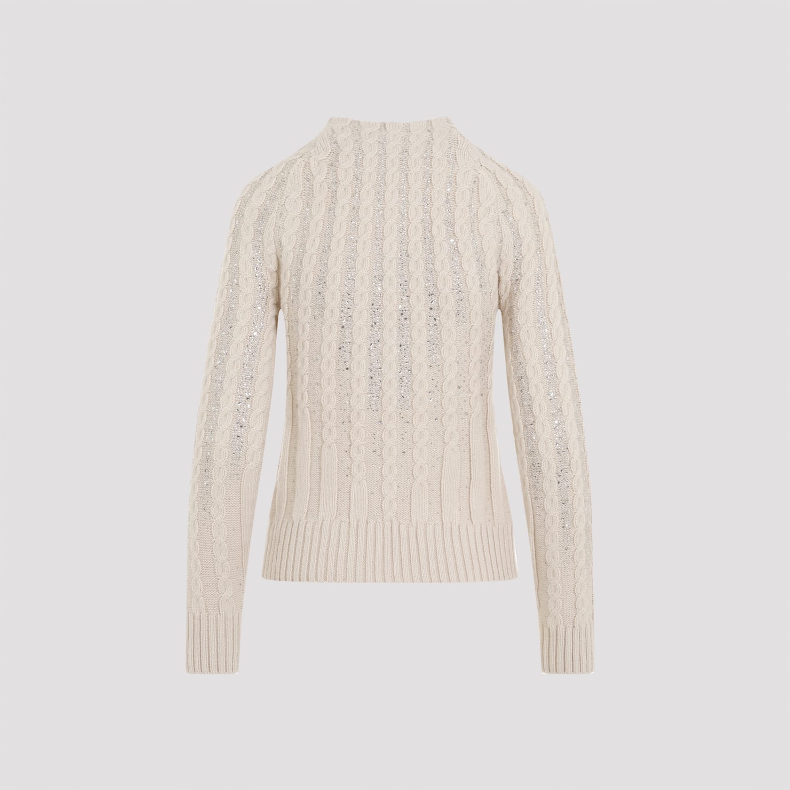 Shop Ermanno Scervino Virgin Wool Turtleneck In White Smok