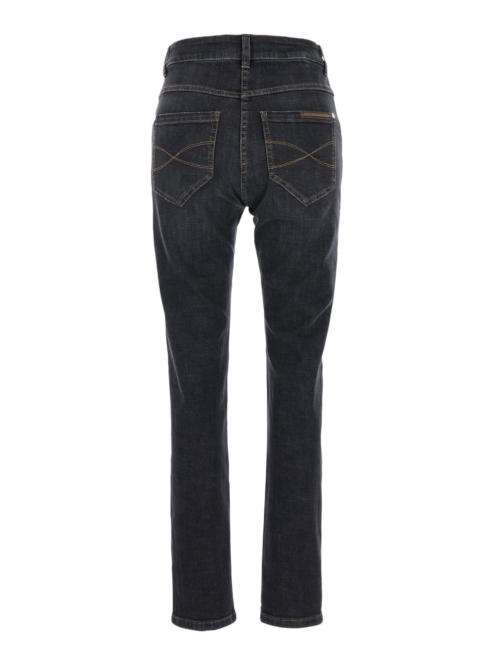 Shop Brunello Cucinelli Black Skinny Jeans With Contrasting Stitching In Denim Woman