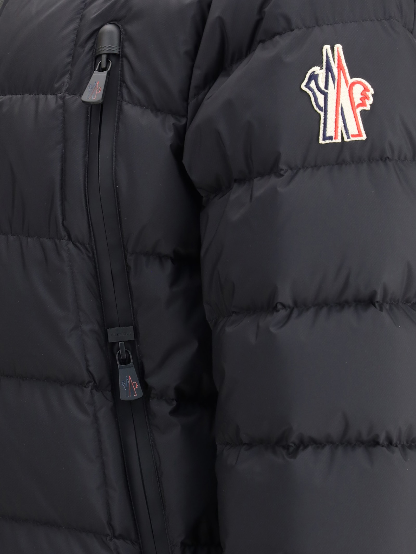 Moncler Down Ski Jacket Sleeve Pocket In Black