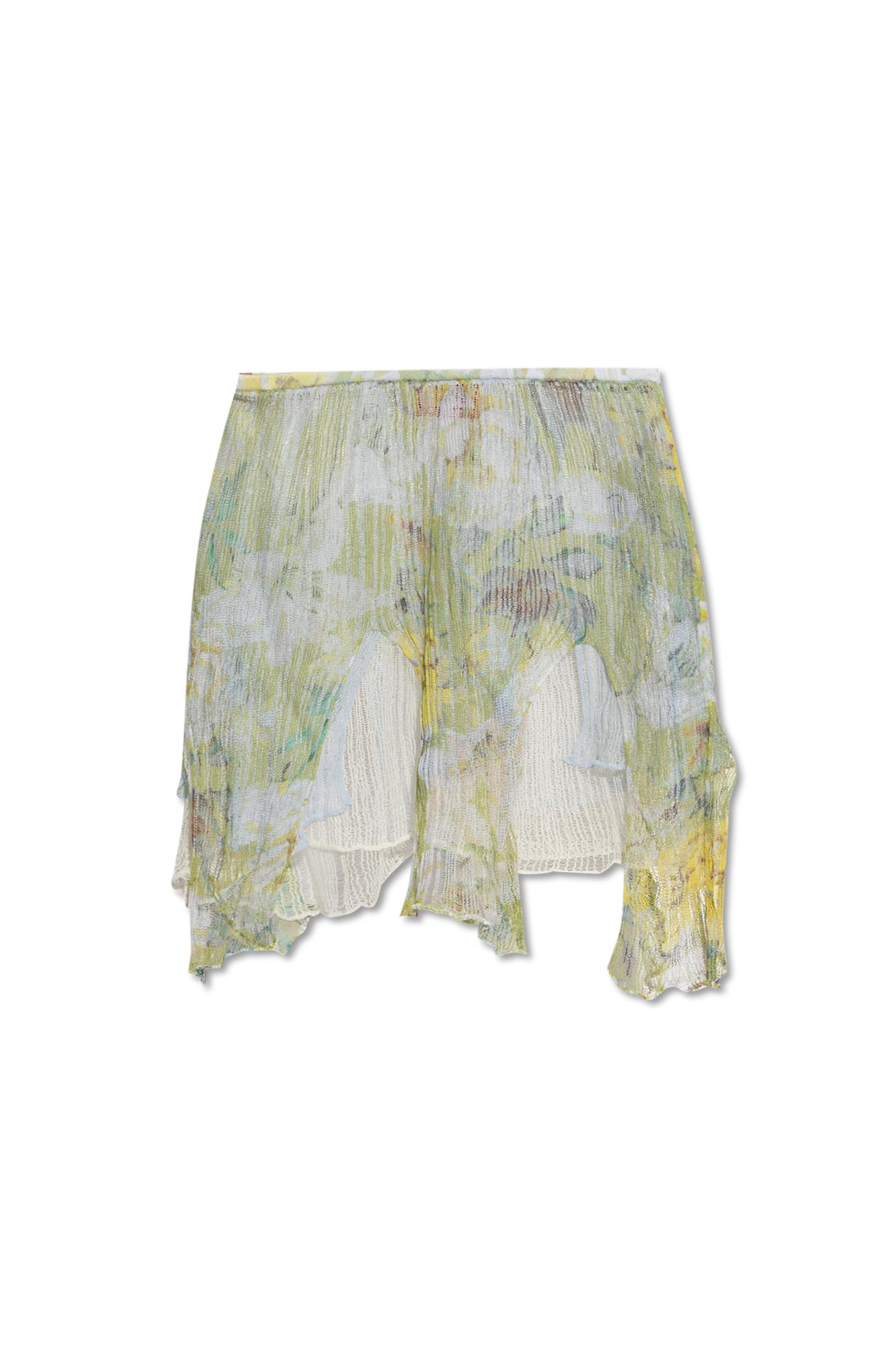 Diesel Atreius Miniskirt Light Green Skirt