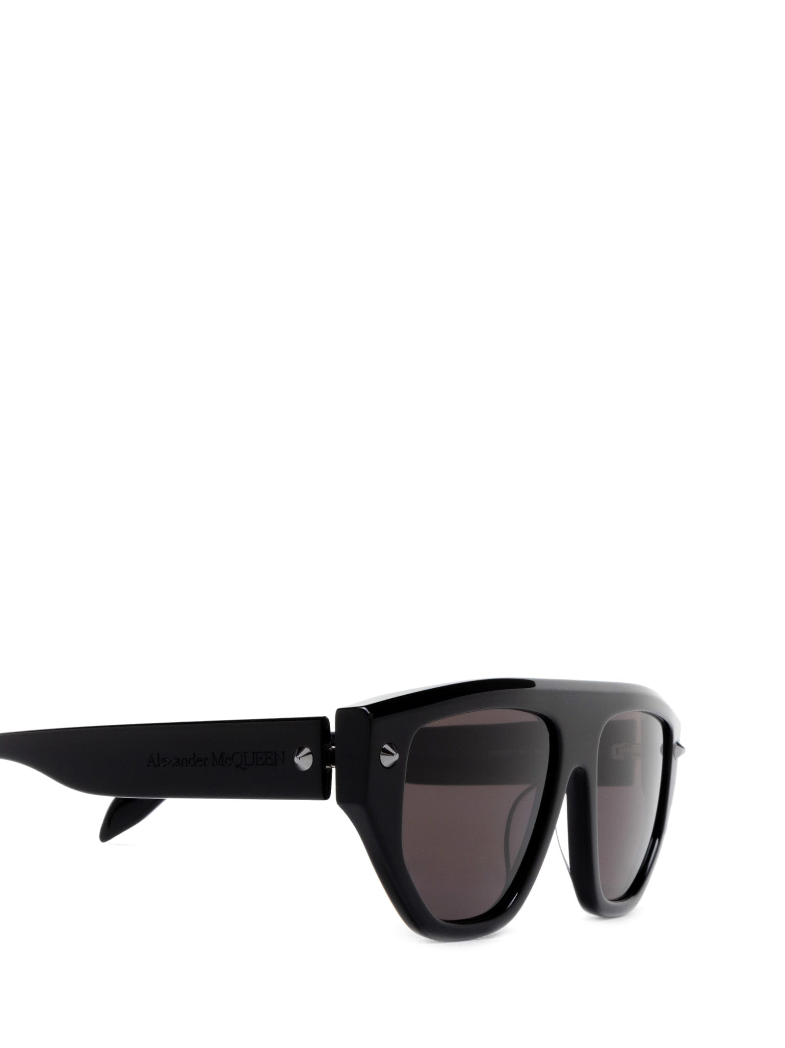 Shop Alexander Mcqueen Am0408s Black Sunglasses