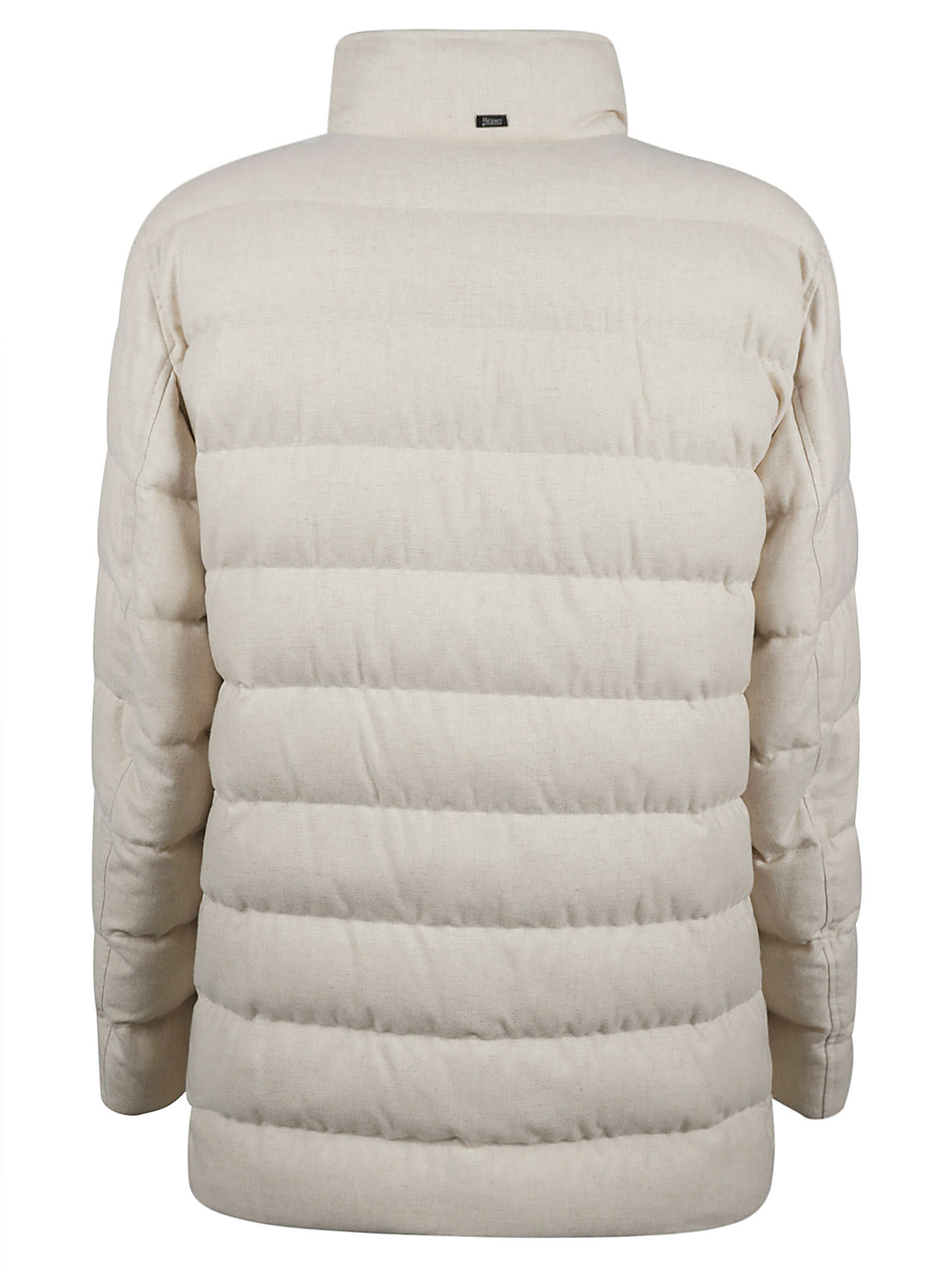 Herno Long-sleeved Down Jacket In Chantilly