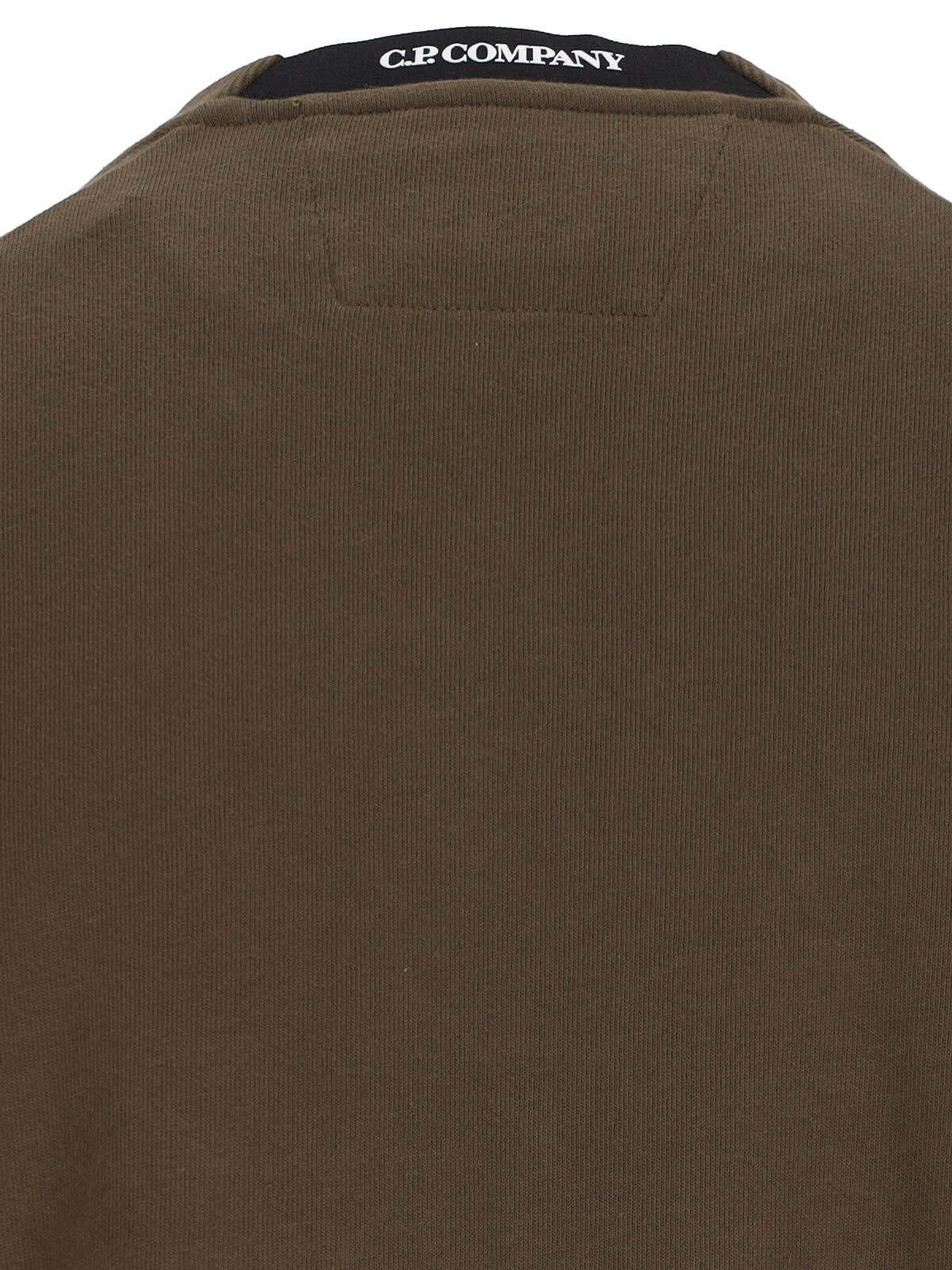 C.p. Company Diagonal Raised Fleece Crew Neck Sweatshirt In Brown