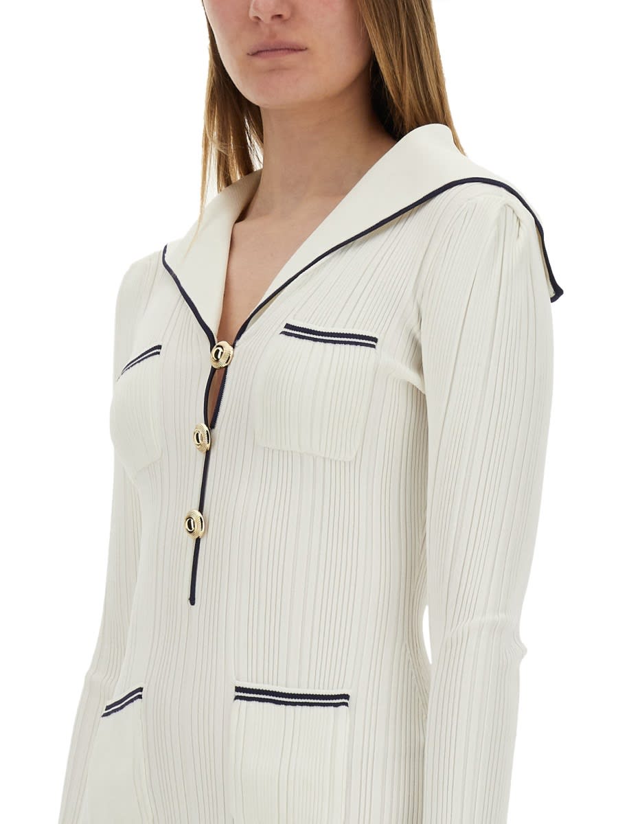 Self-portrait Self Portrait White Viscose Blend Dress Women In White