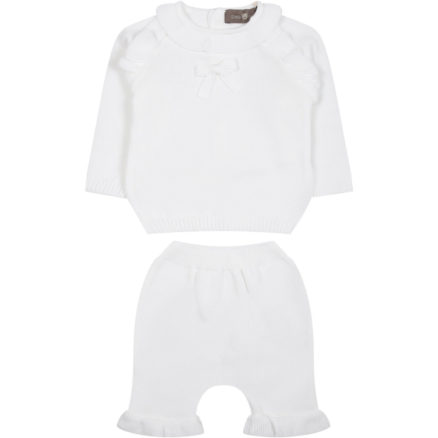 Shop Little Bear White Birth Suit For Baby Girl