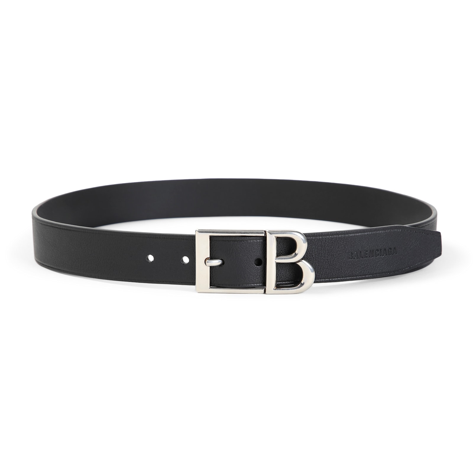 Shop Balenciaga Classic B 35 Belt In Black