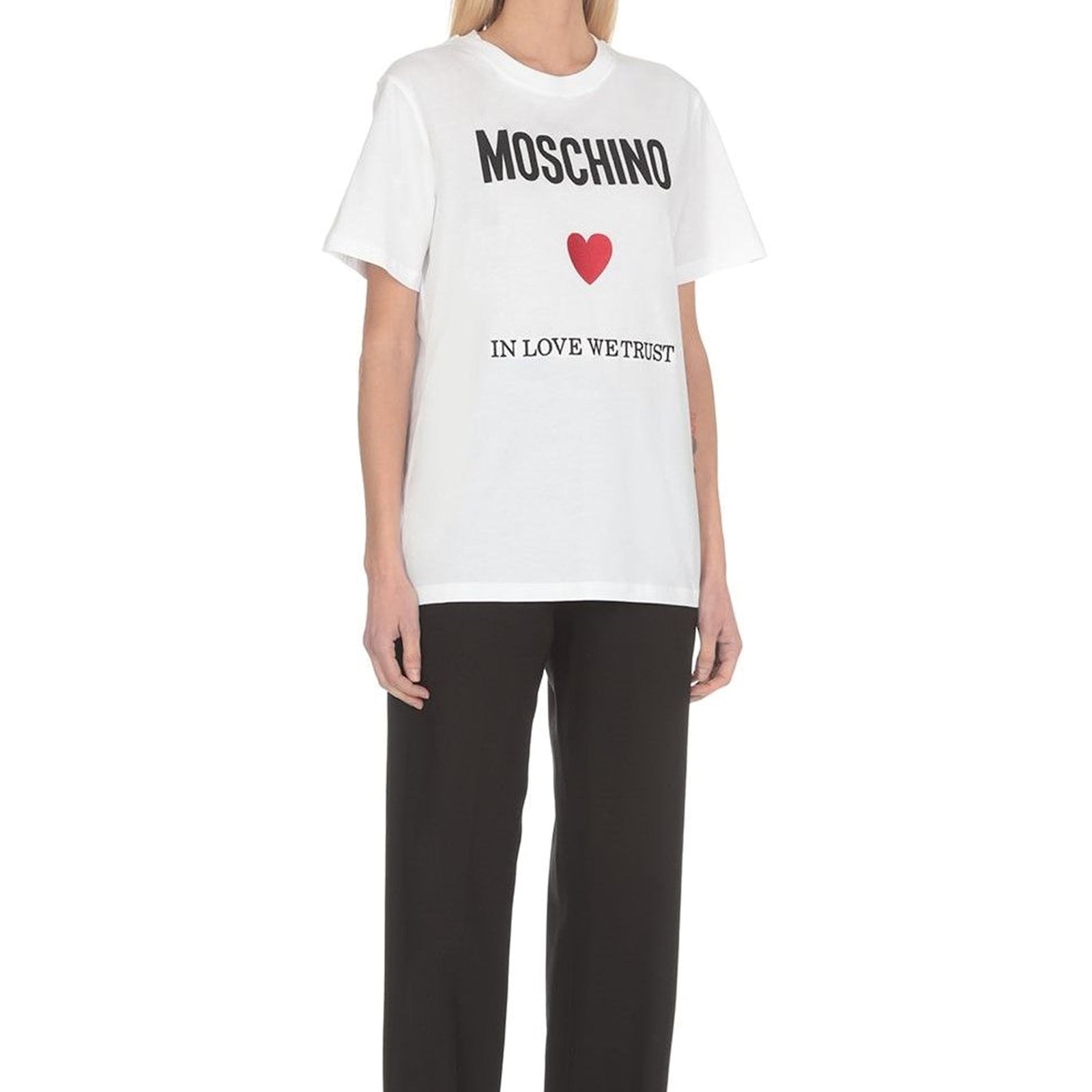 Shop Moschino Couture In Love We Trust T-shirt In White