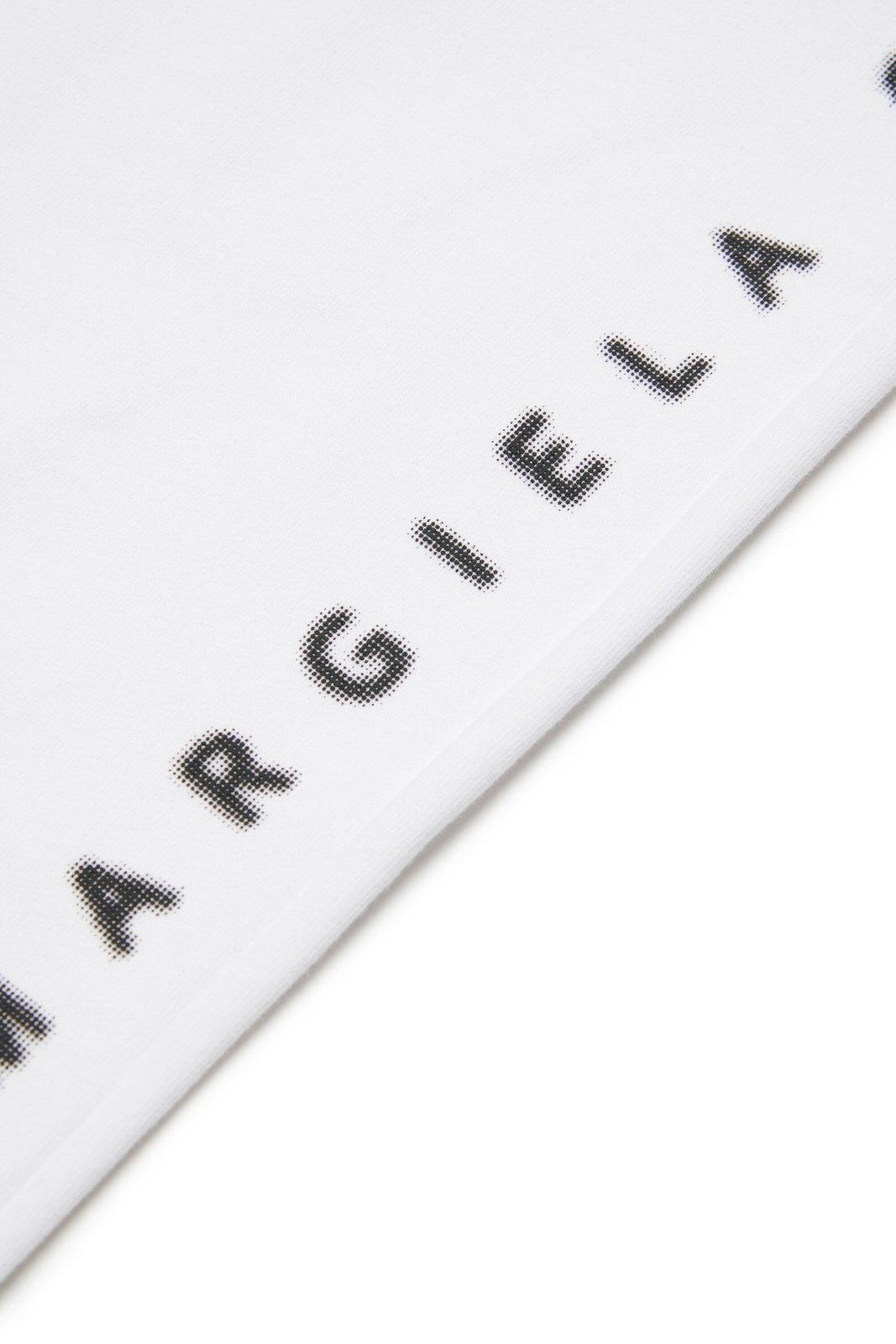 Shop Mm6 Maison Margiela Logo Printed Track Pants In White