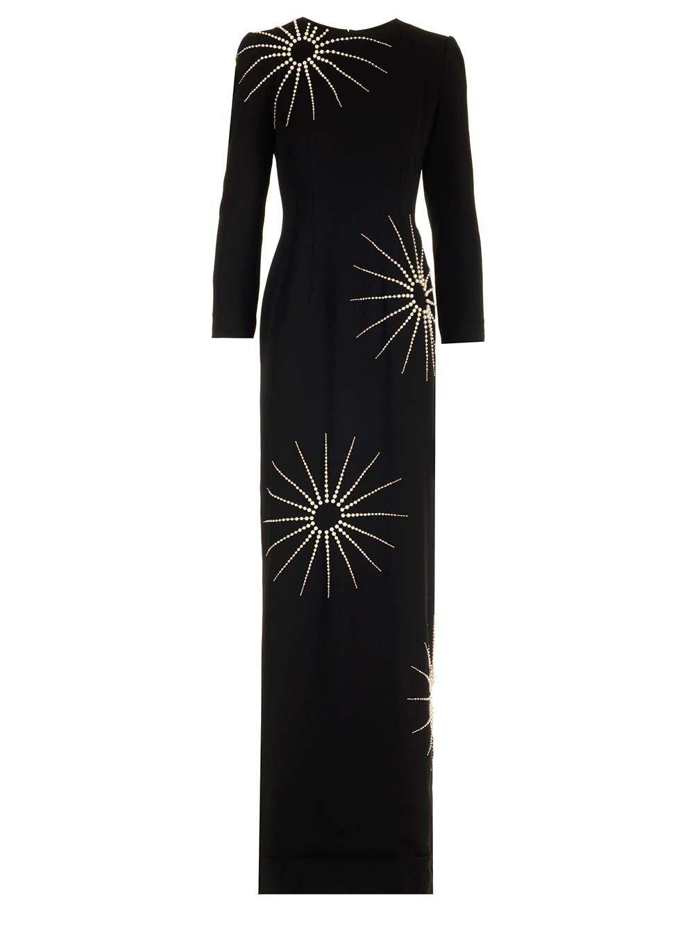 Shop Dries Van Noten Embellished Long Dress In Black