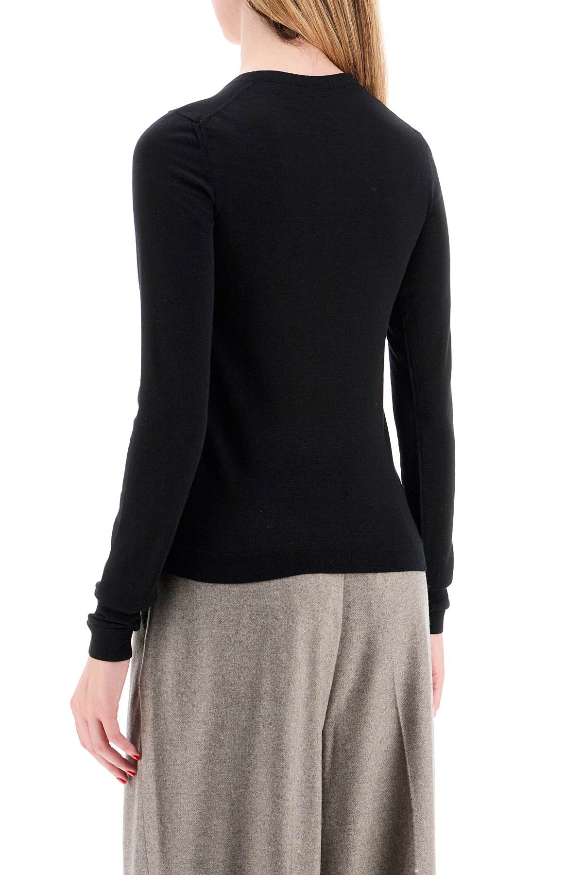 Shop Mrz Cashmere And Silk Blend Sweater In Nero (black)