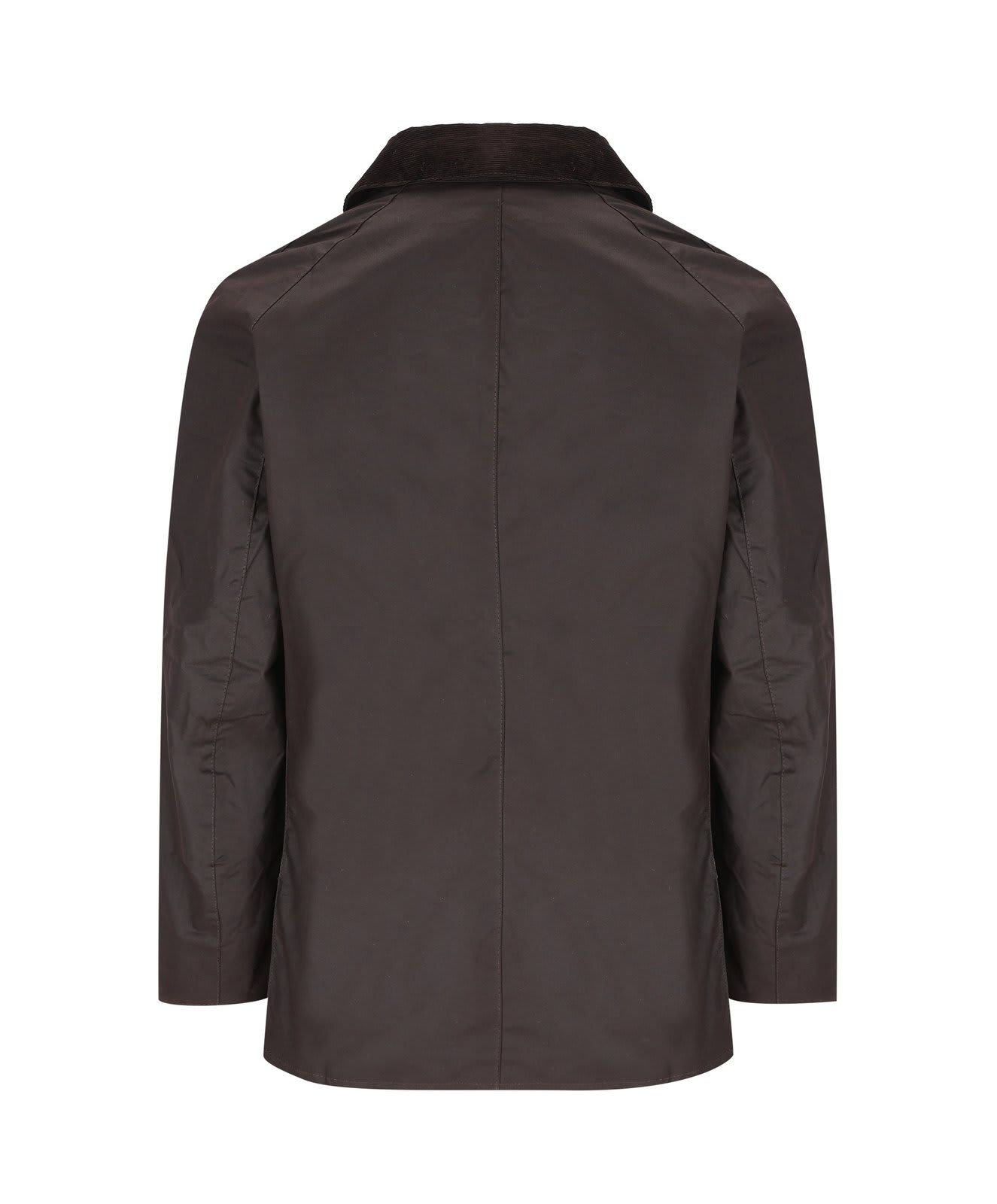 Barbour Buttoned Long-sleeved Jacket In Brown