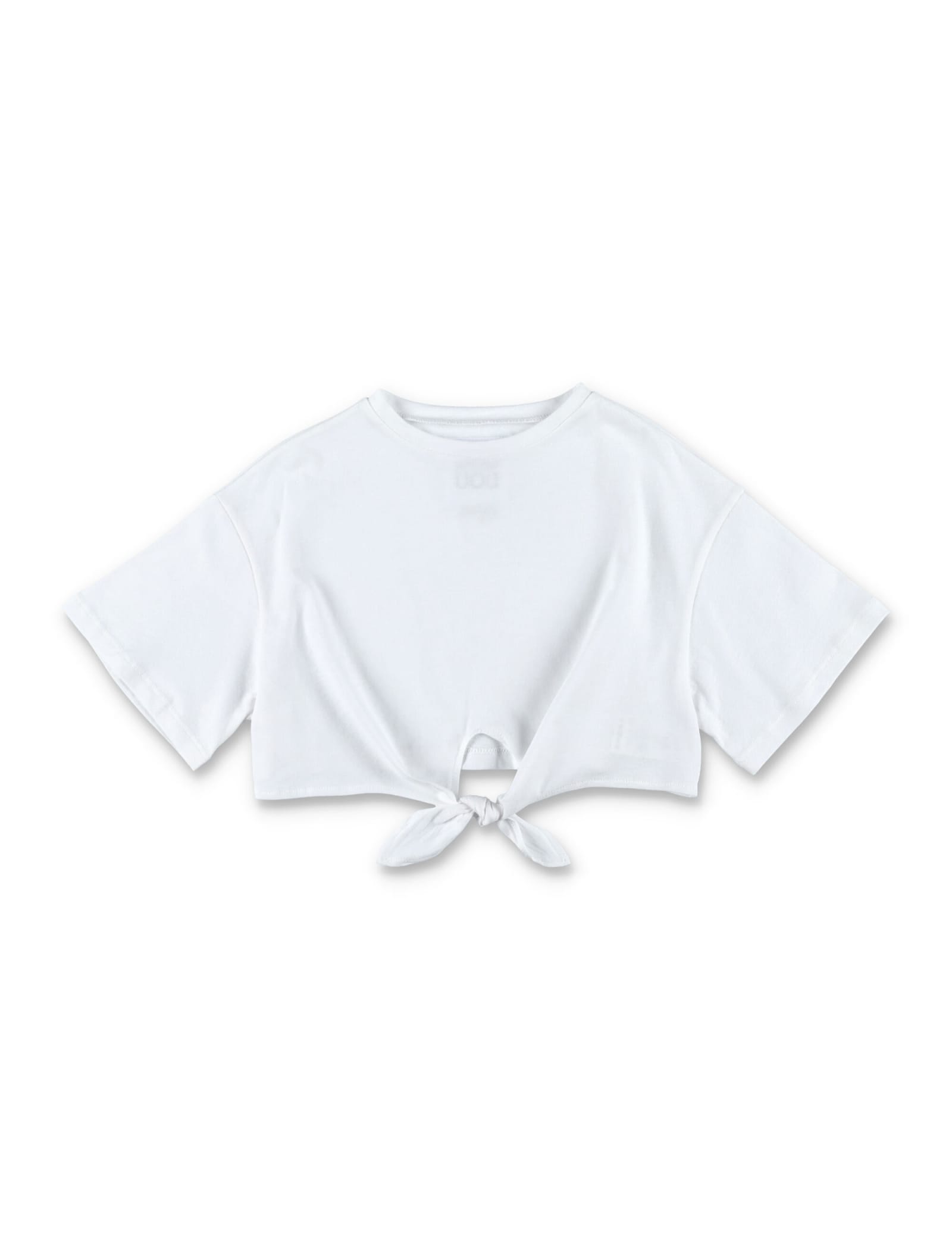 Douuod Crop Knotted T-shirt