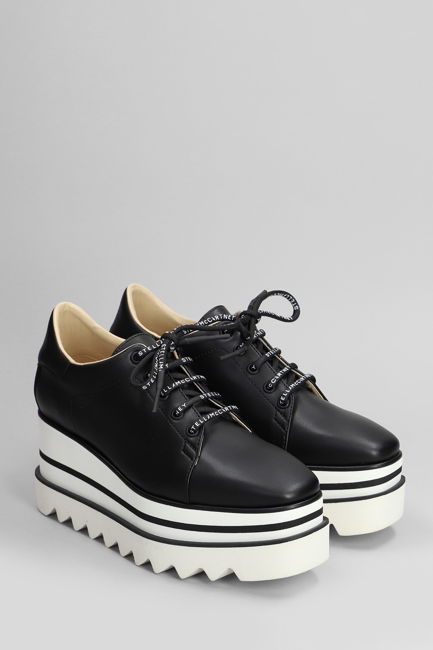 STELLA MCCARTNEY SNEAKELYSE SNEAKERS IN BLACK POLYURETAN