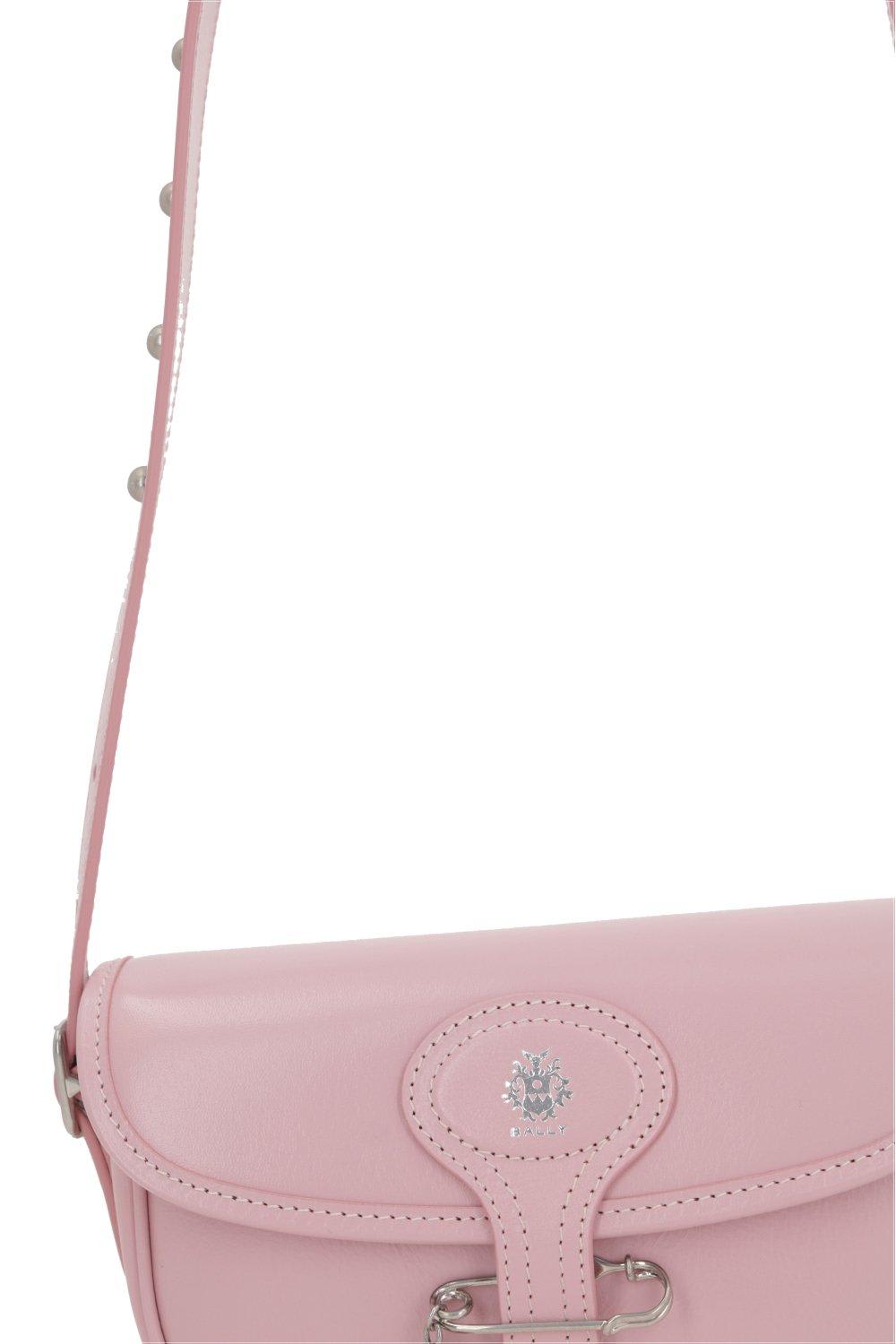 Shop Bally Beckett Logo Printed Studded Shoulder Bag