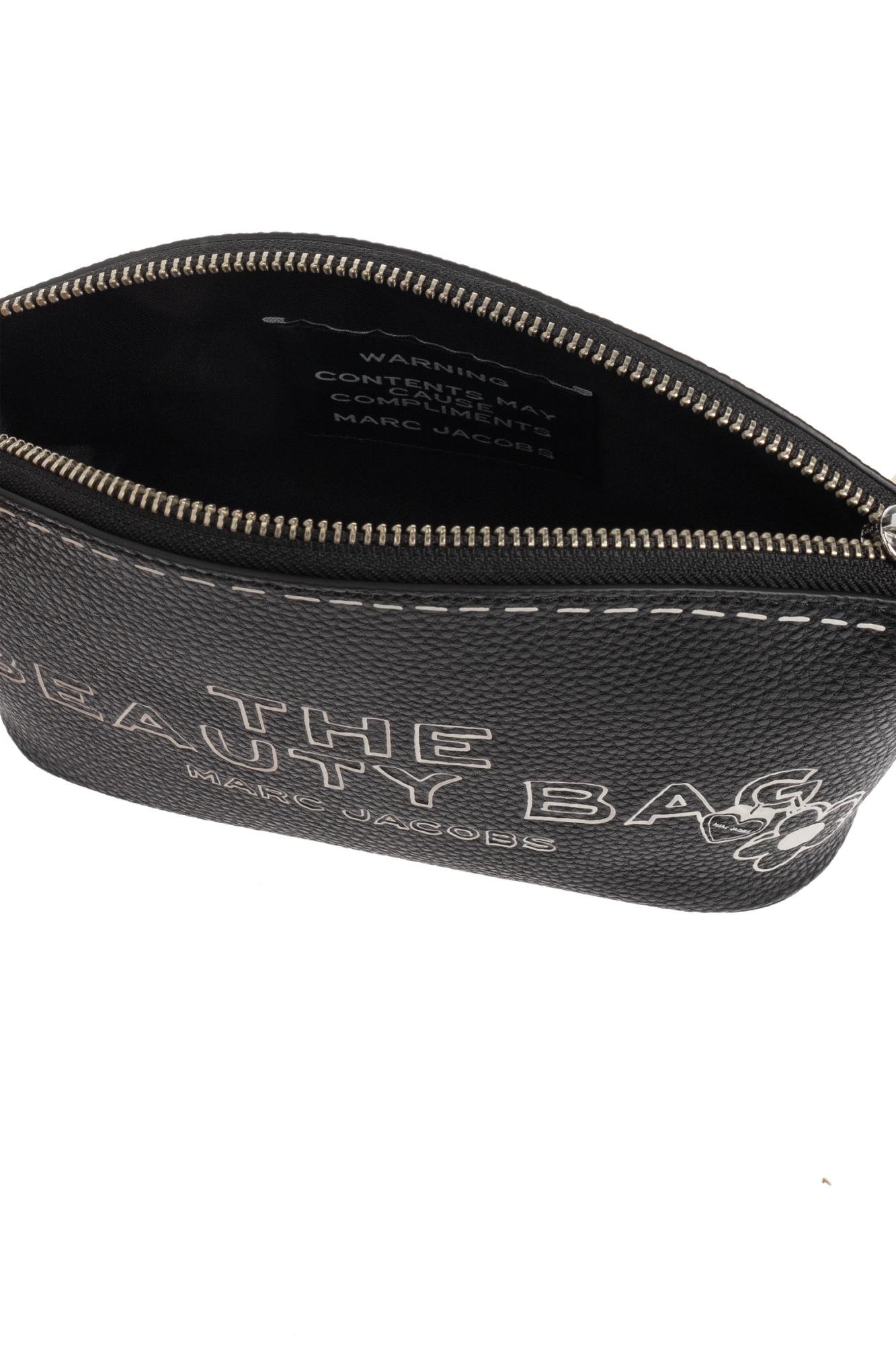 Marc Jacobs Cosmetic Bag With Logo In Brown