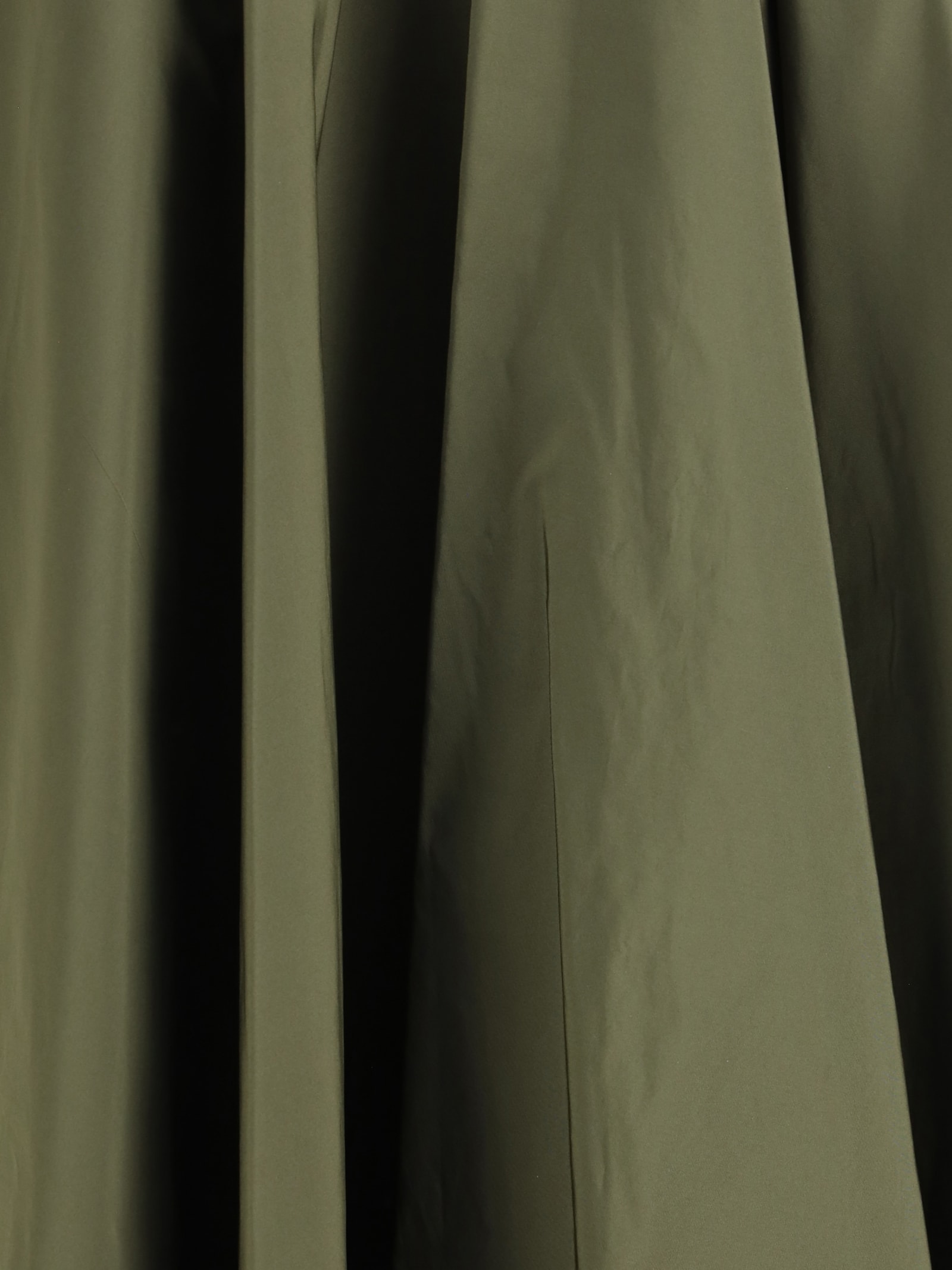Sara Roka High-waisted Flared Skirt In Green