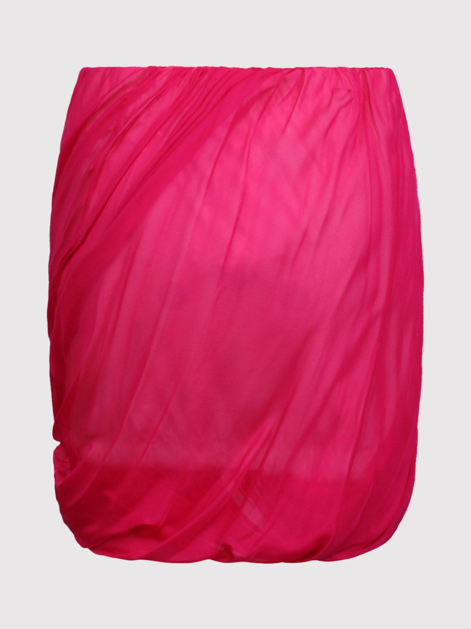 Shop Helmut Lang Short Silk Skirt
