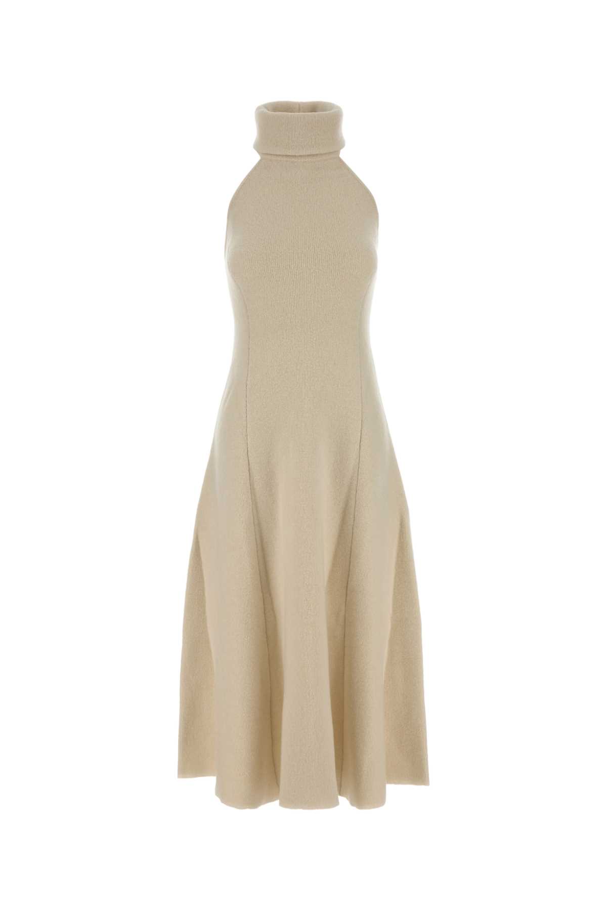 Magda Butrym A-line Halter Neck Sleeveless Knit Dress In Neutral