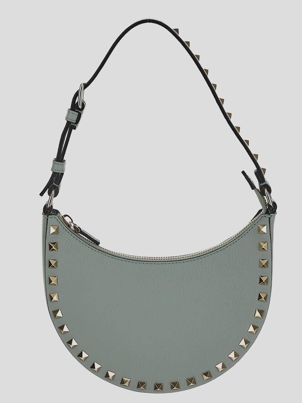 Valentino Garavani Rockstud Zip-up Hobo Bag In Green