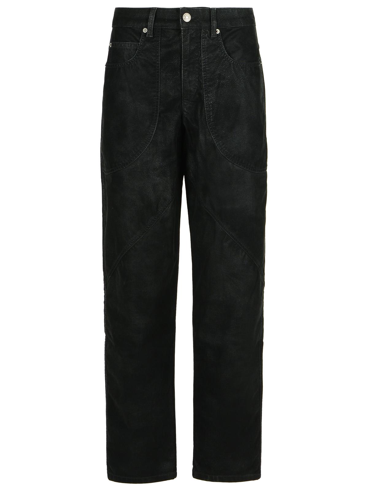 Isabel Marant Étoile Kelvina Black Faux Leather Pants