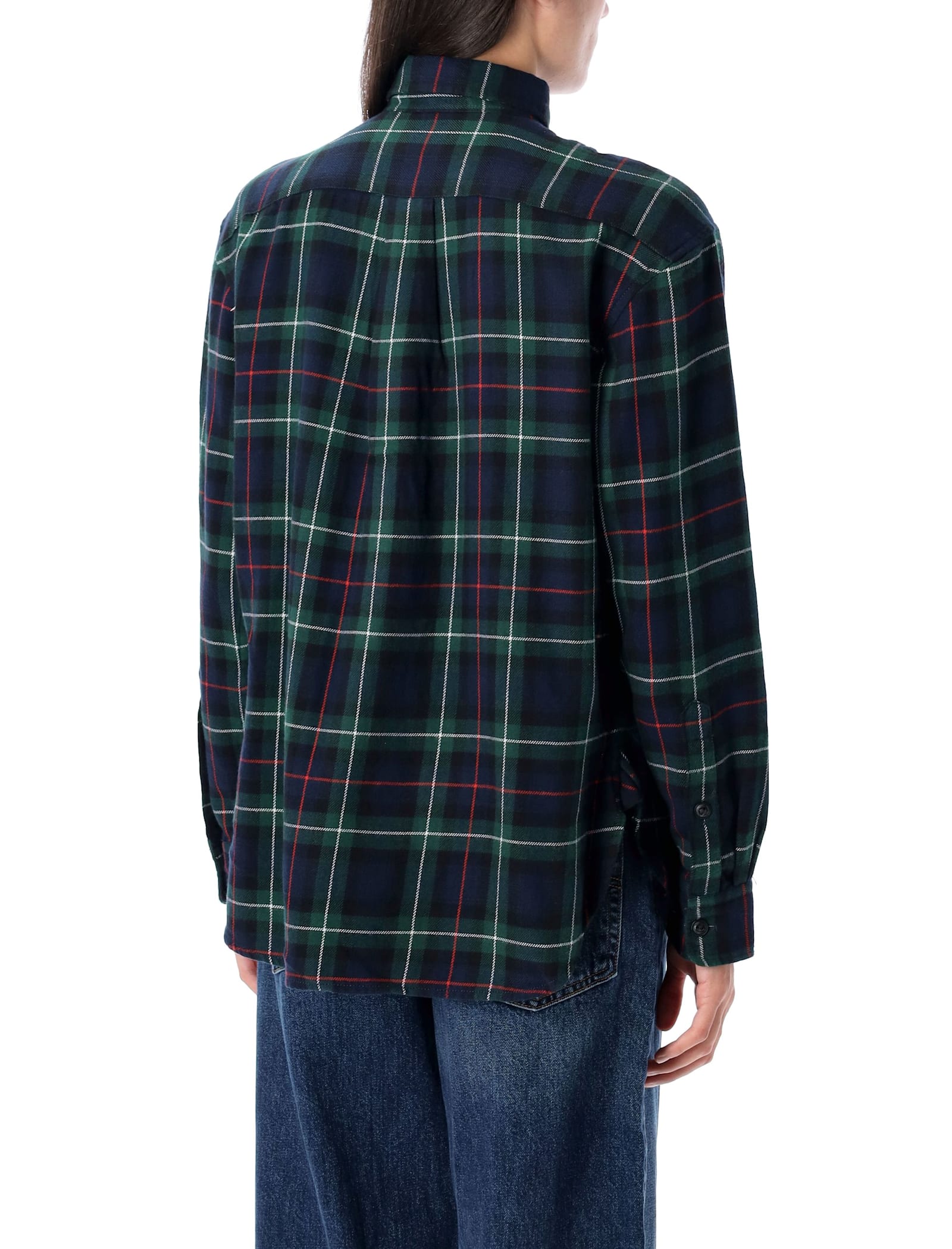 Polo Ralph Lauren Relaxed Fit Plaid Cotton Shirt In Green Check