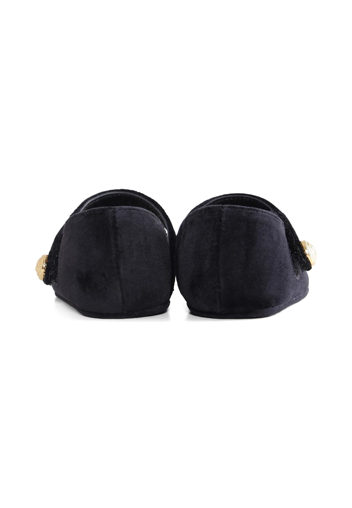 Balmain Black Ballet Flats For Baby Girl With Bow In Black