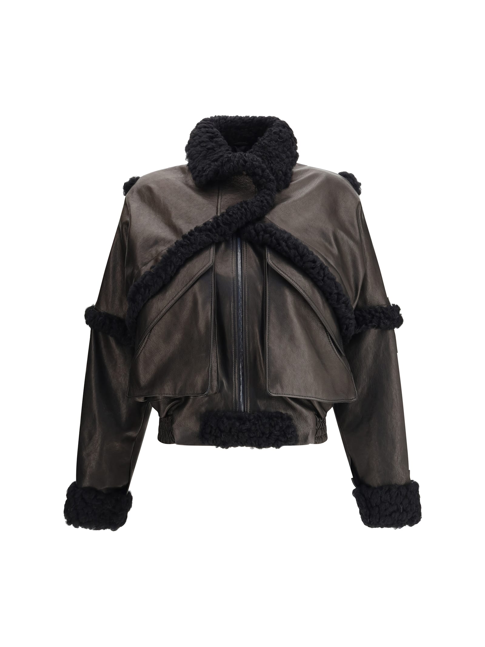 Cropped Shearling Jacket