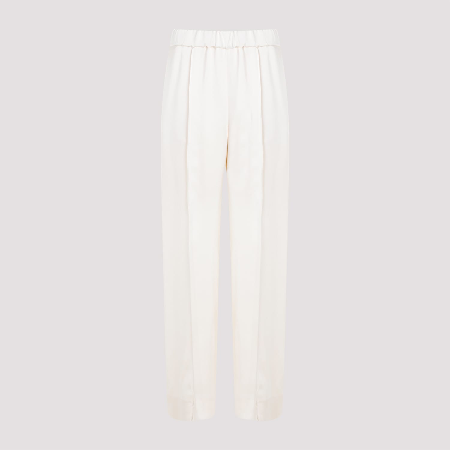 Shop Jil Sander Viscose Pants In Cornsilk