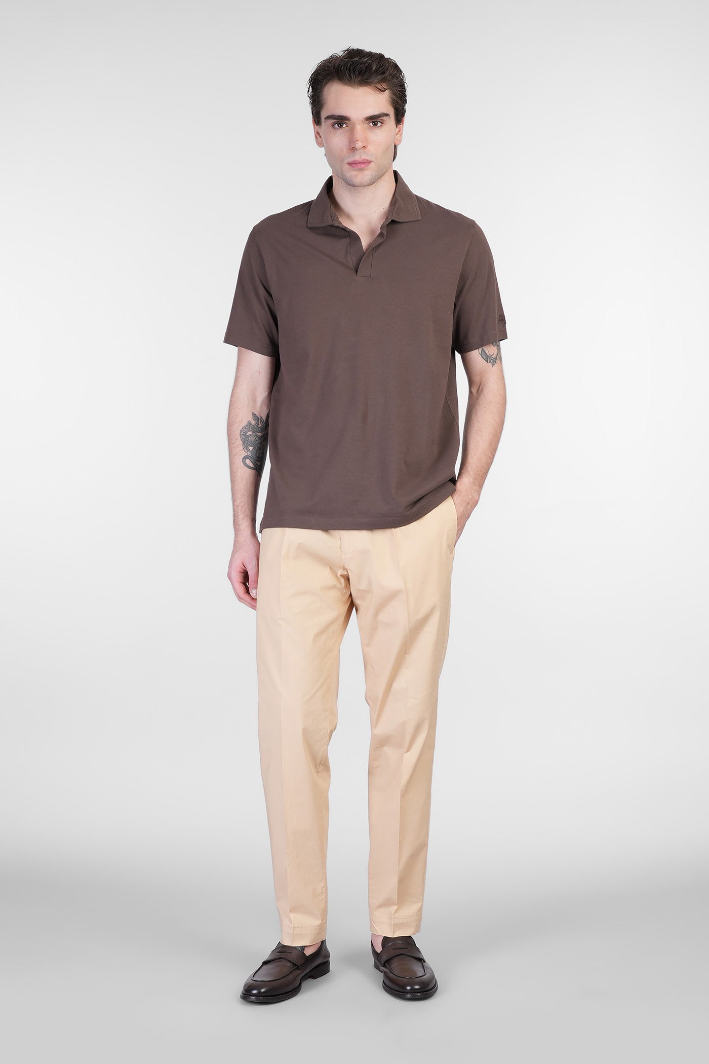 Santaniello Irno Evo Pants In Beige Cotton