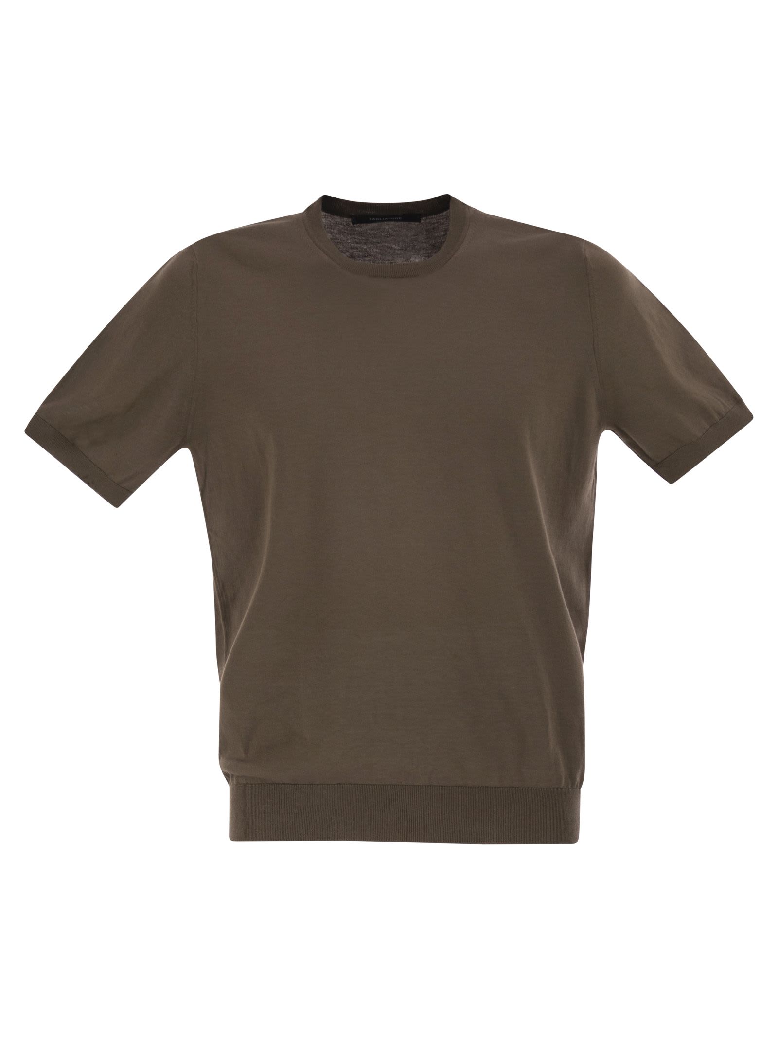 TAGLIATORE BASIC SHORT-SLEEVED COTTON T-SHIRT