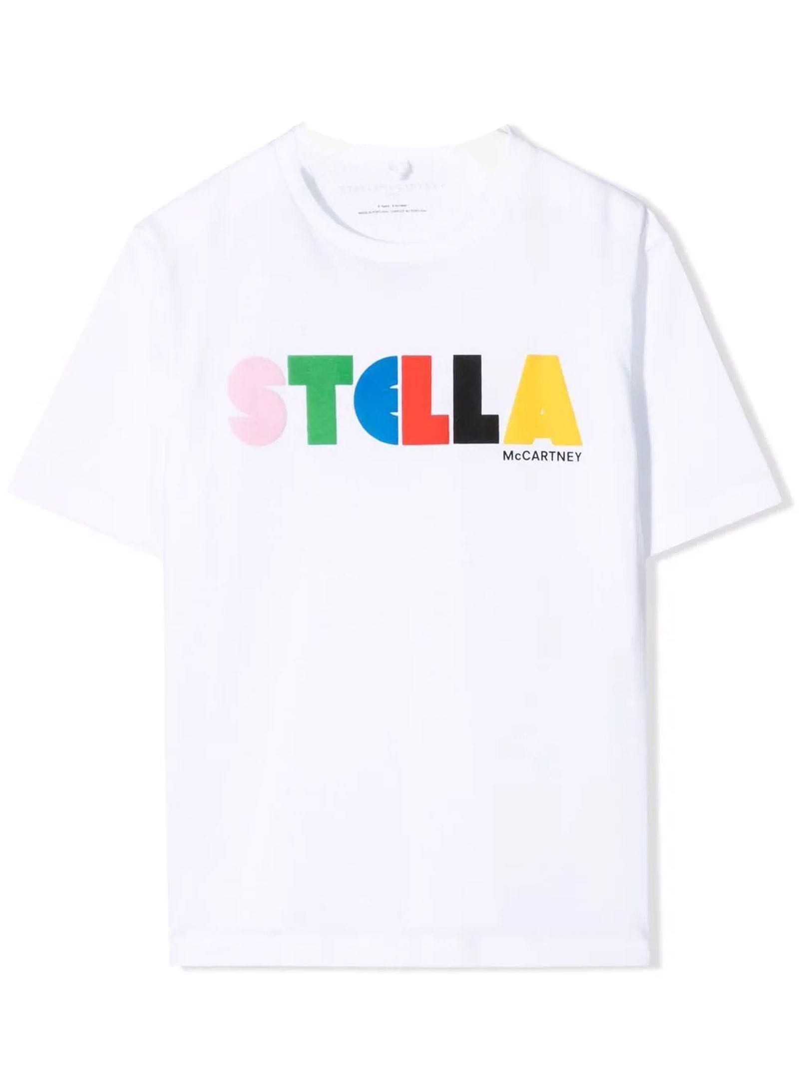 Stella McCartney Kids White Organic Cotton T-shirt
