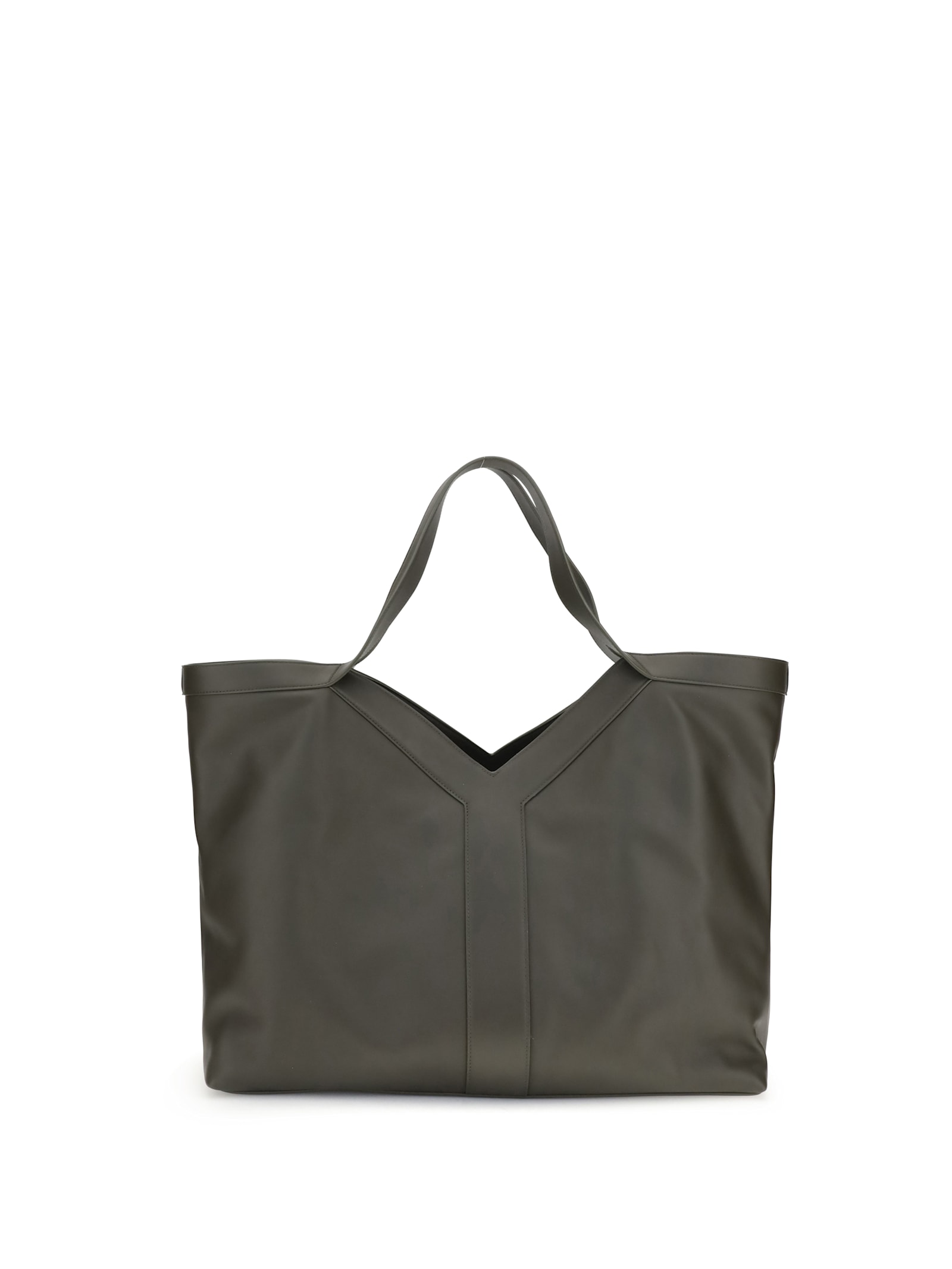 Saint Laurent Oversized Leather Y Tote Bag In Gray