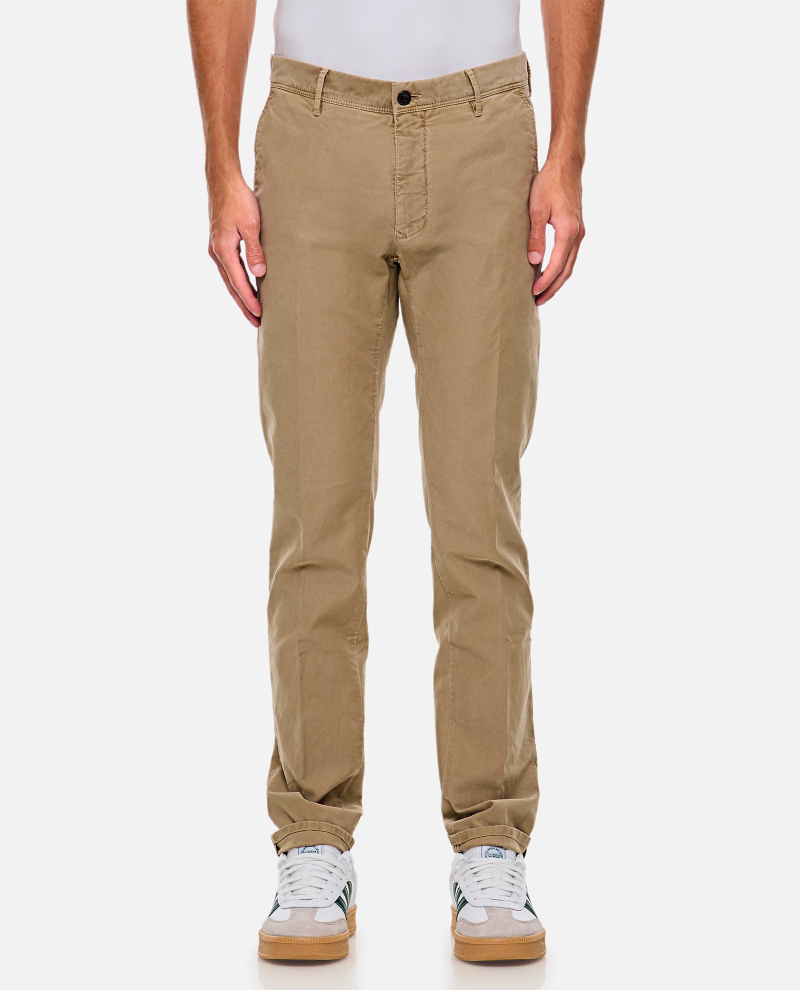 Incotex Red Slim Fit Trousers  In Neutral