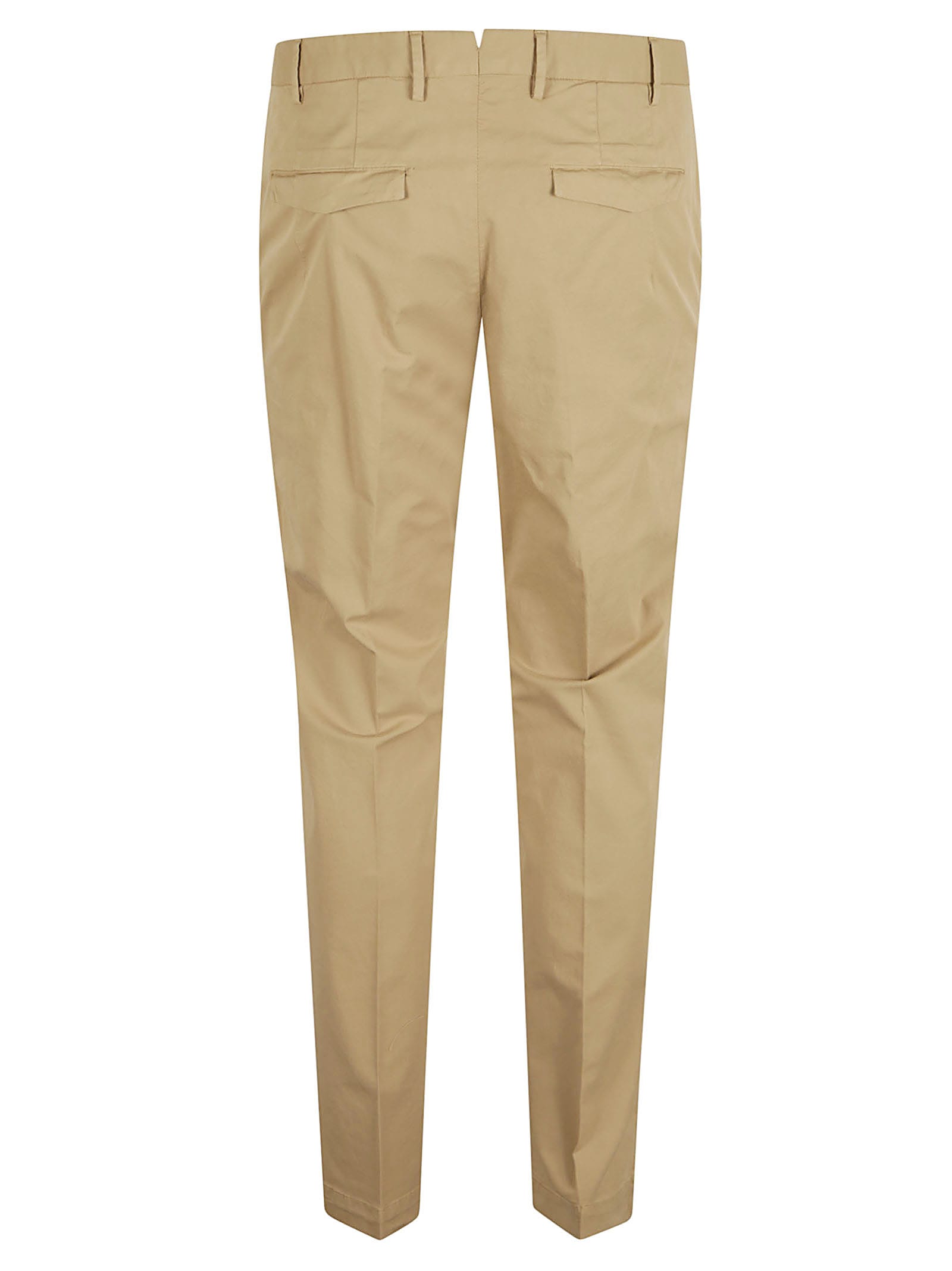 Shop Pt01 Slim Fit Plain Trousers In Arachide